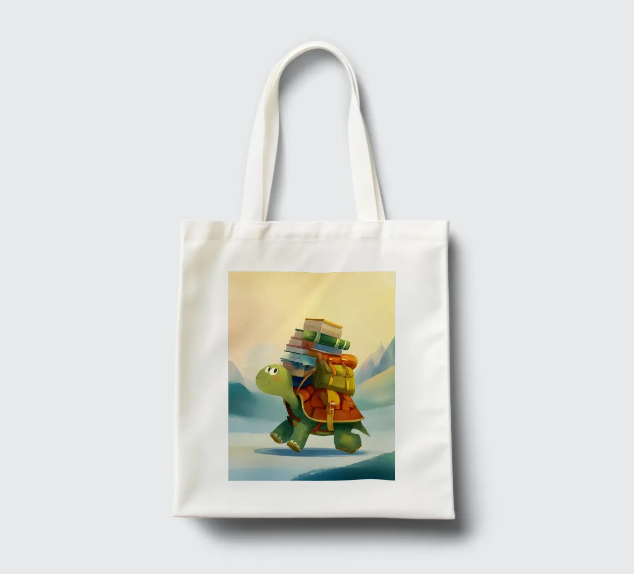 The Traveling Library Turtle borsa in juta da Kiara