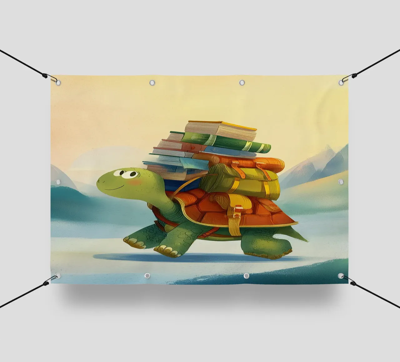 The Traveling Library Turtle telo in pvc da Kiara
