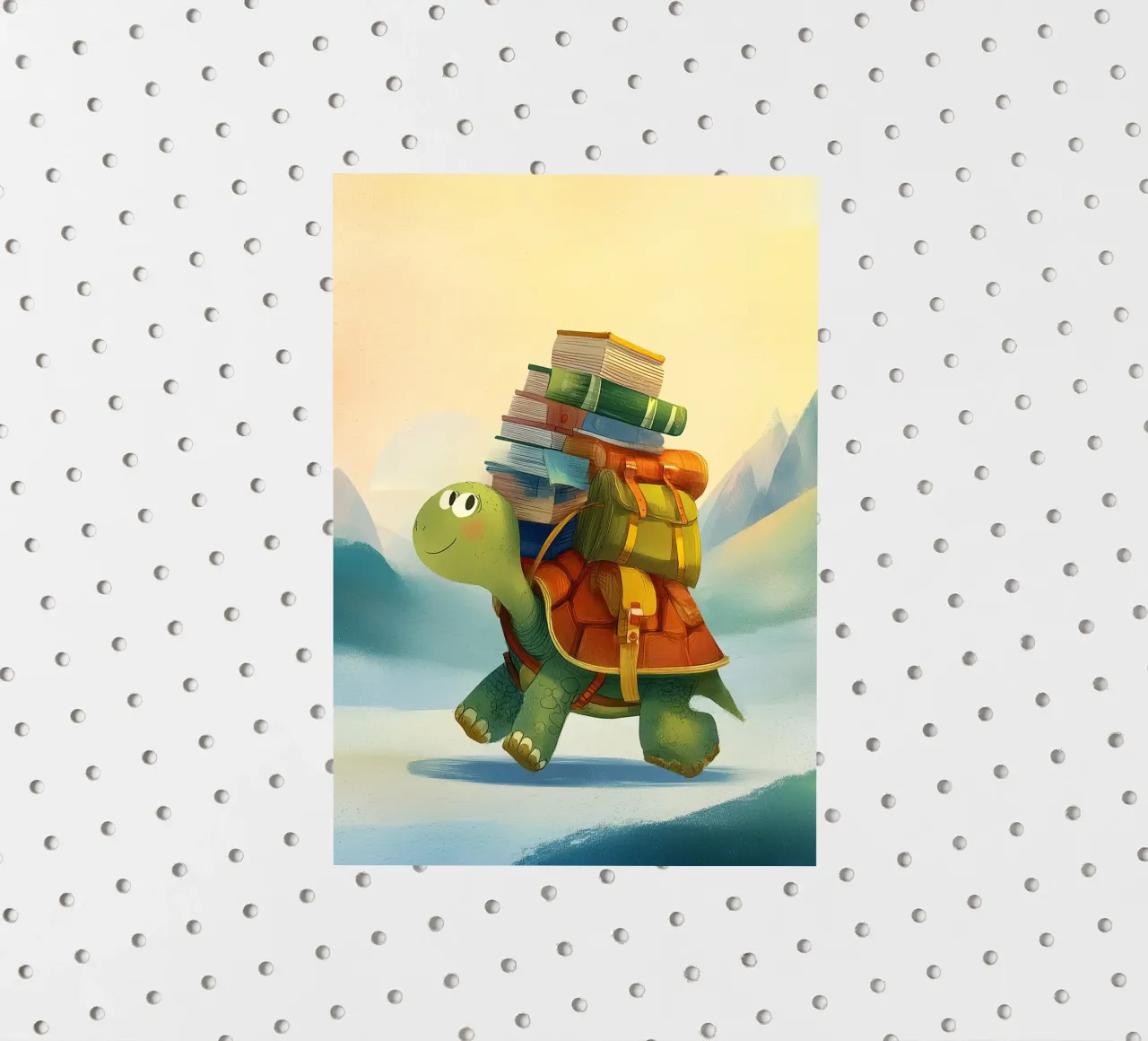 The Traveling Library Turtle adesivo da Kiara