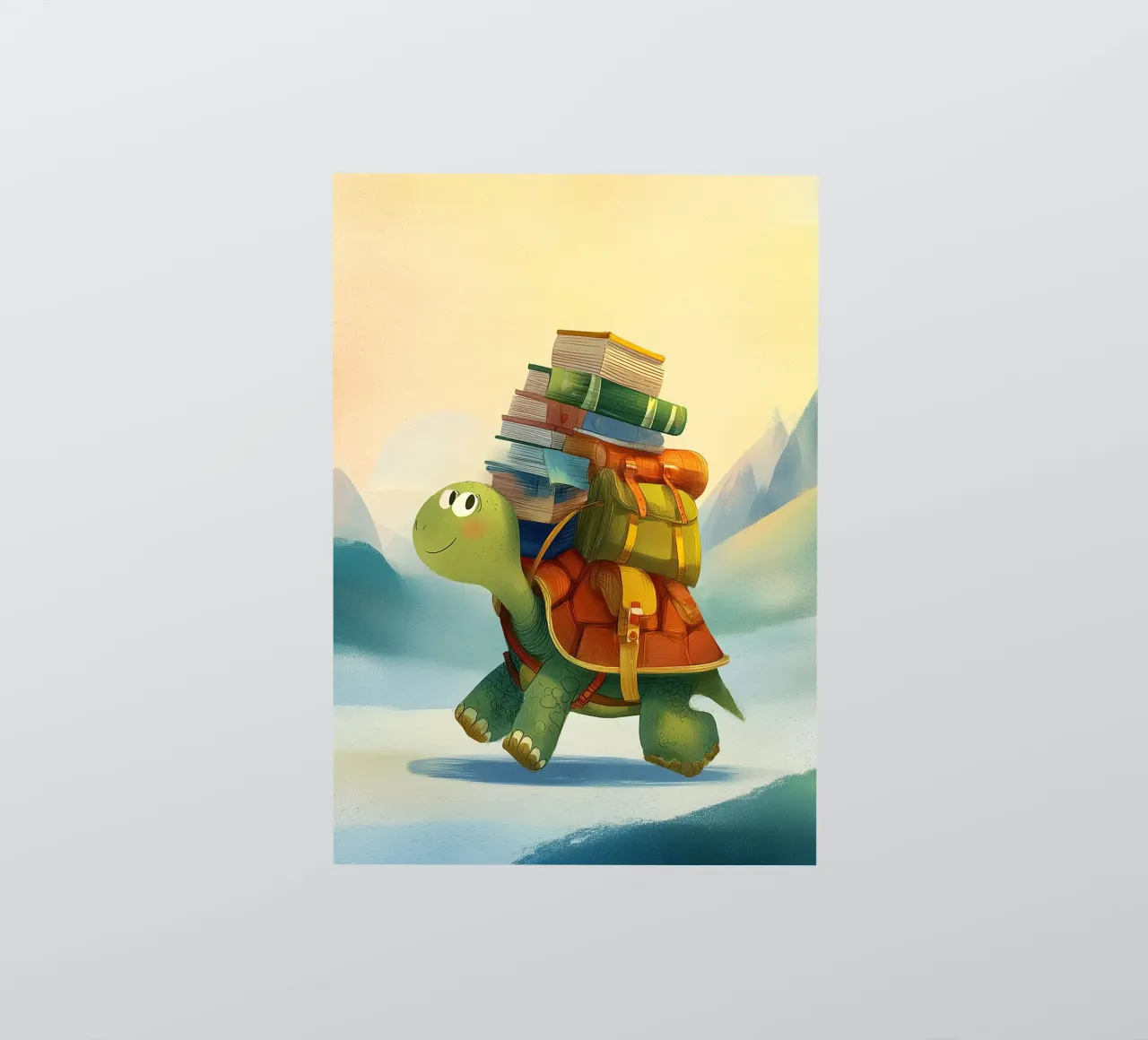 The Traveling Library Turtle adesivo da Kiara