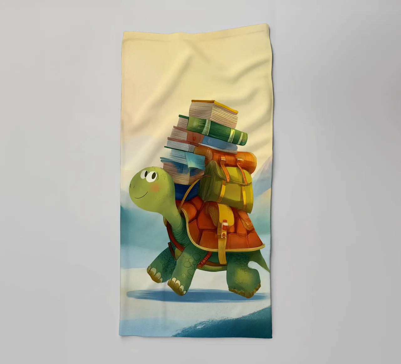The Traveling Library Turtle asciugamano da bagno da Kiara