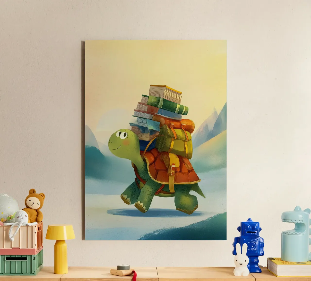 The Traveling Library Turtle alluminio dibond da Kiara