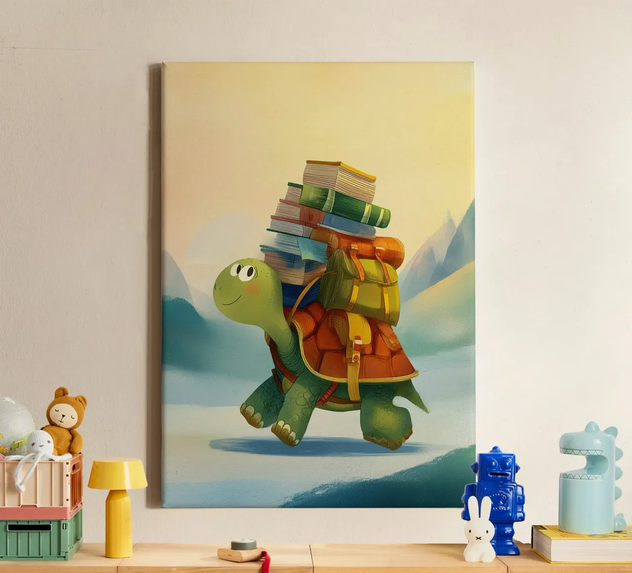 The Traveling Library Turtle tela da Kiara