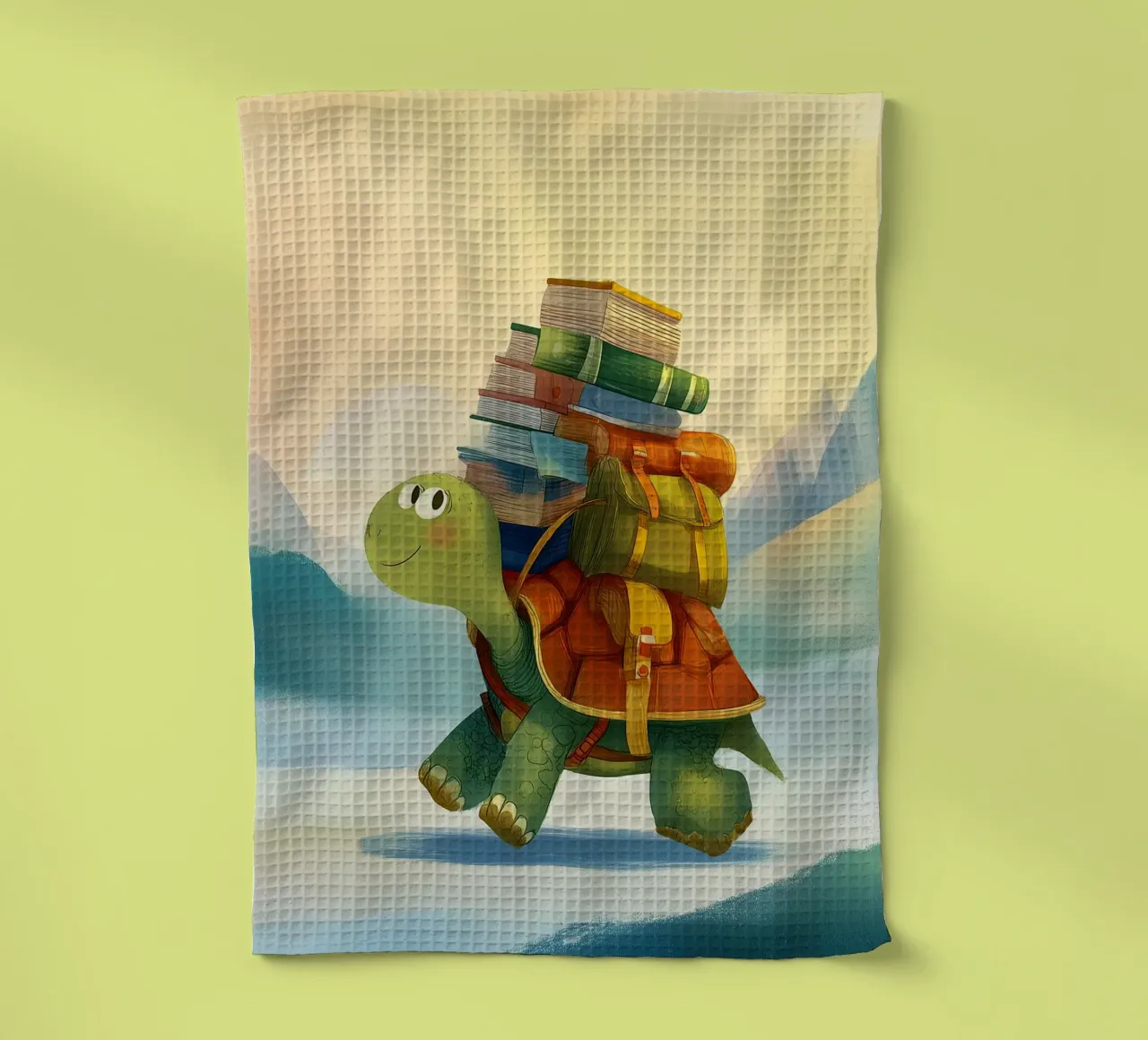 The Traveling Library Turtle torchon de Kiara