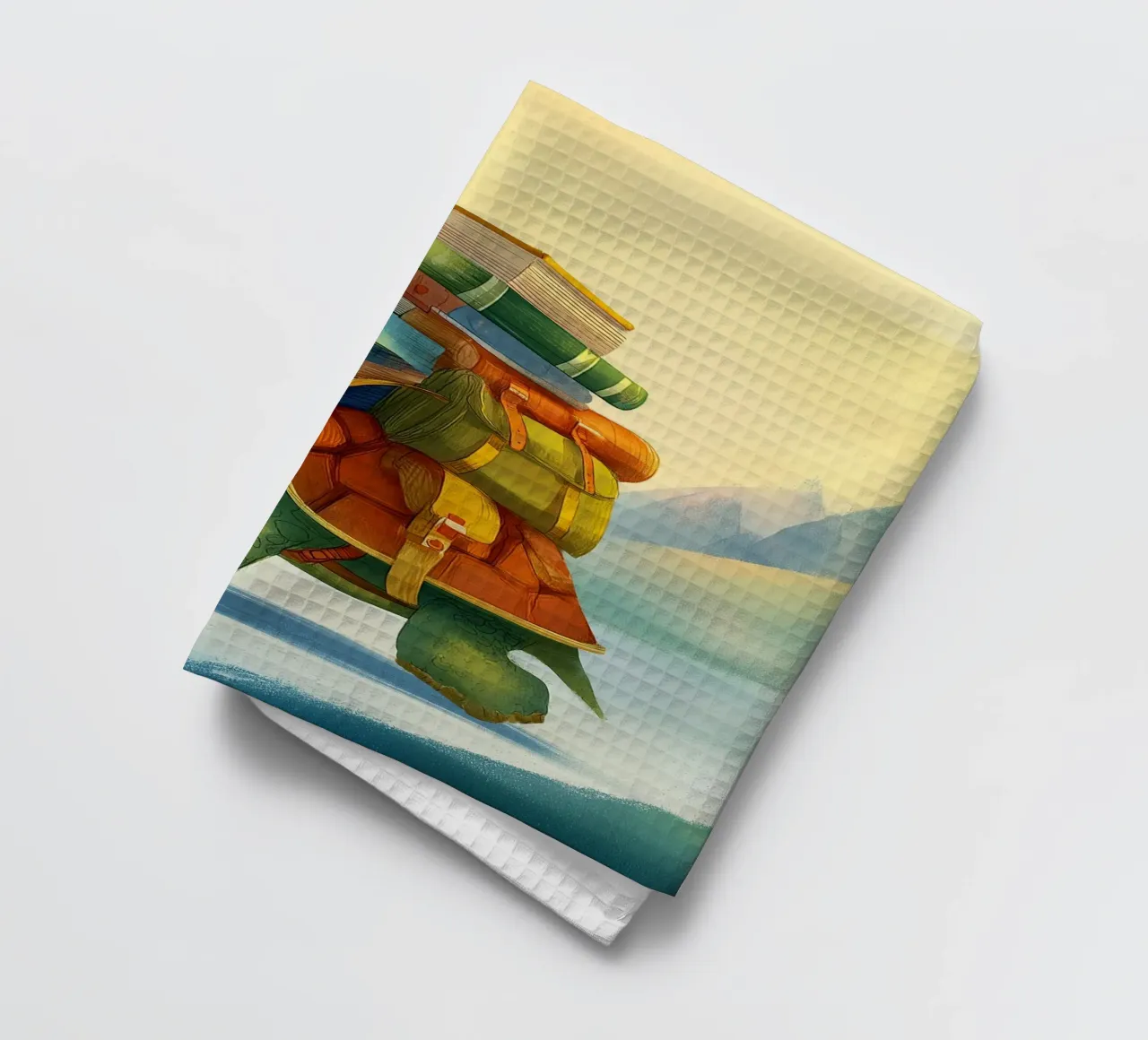 The Traveling Library Turtle torchon de Kiara