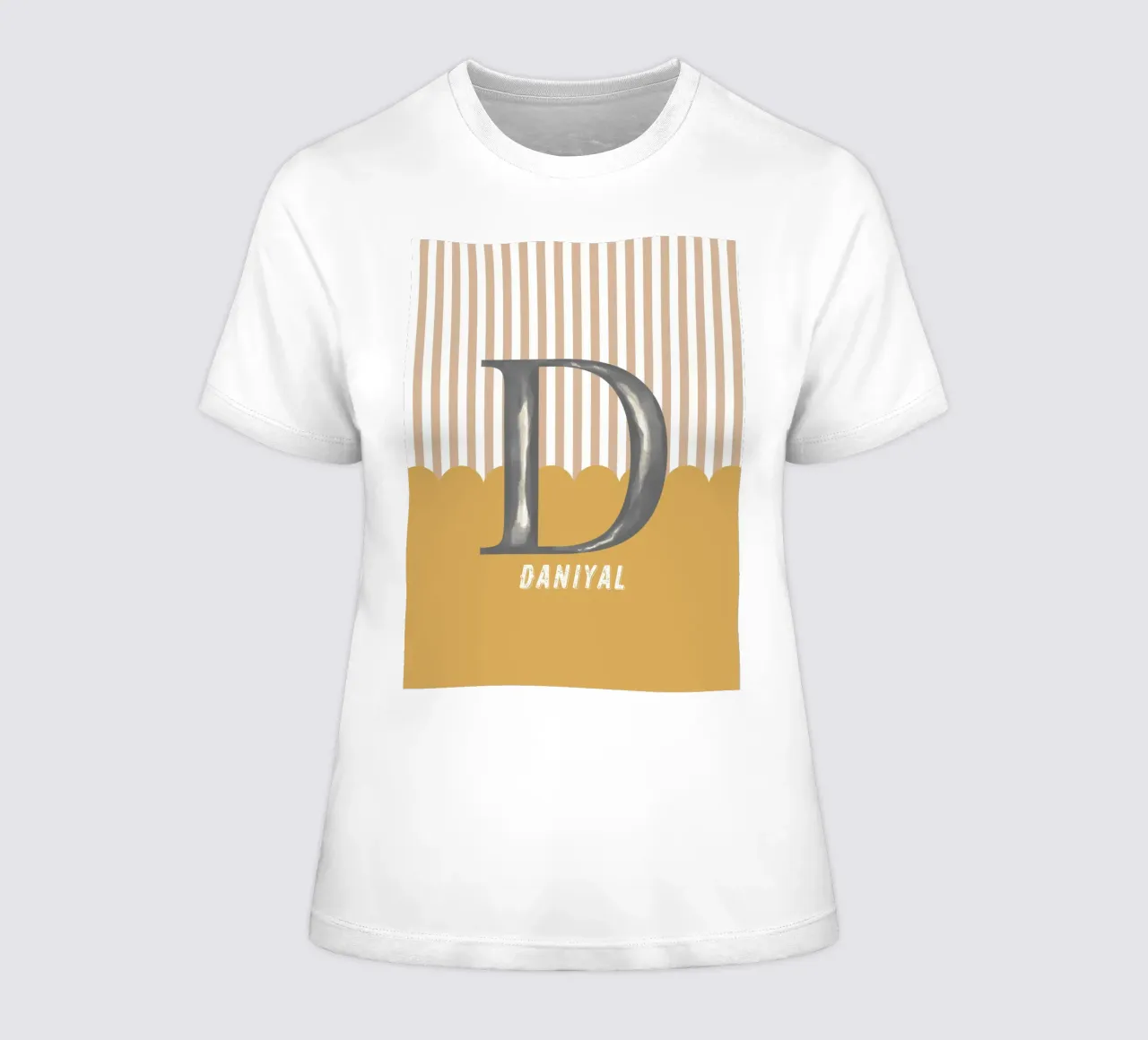 Make It Yours – Custom Name, Quote & Background Art women's fitted t-shirt by Doodle Dreams Art
