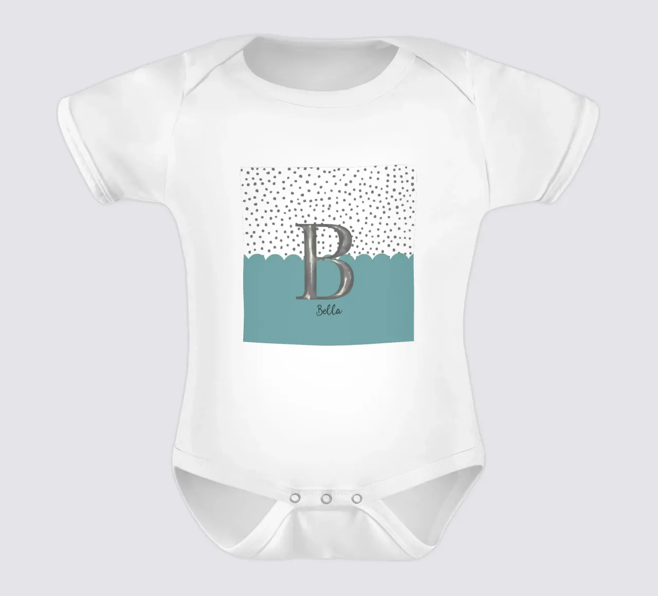Make It Yours - Individueller Name, Zitat & Hintergrundkunst Kurzarm Babybody von Doodle Dreams Art