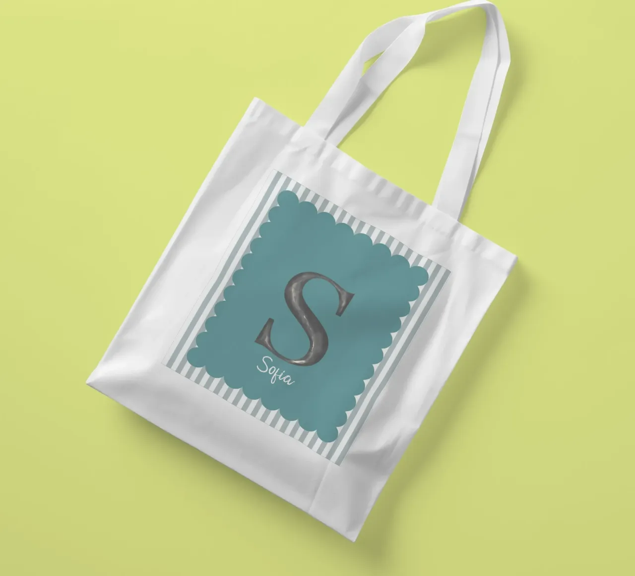 Make It Yours - Individueller Name, Zitat & Hintergrundkunst Jutebeutel von Doodle Dreams Art