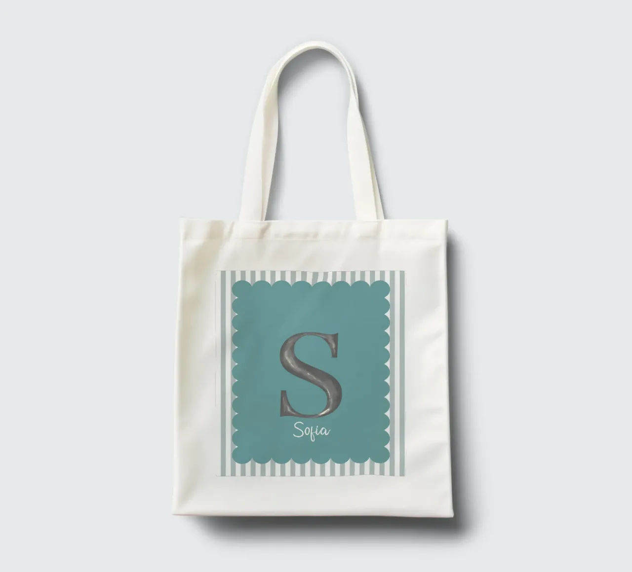 Make It Yours - Individueller Name, Zitat & Hintergrundkunst Jutebeutel von Doodle Dreams Art