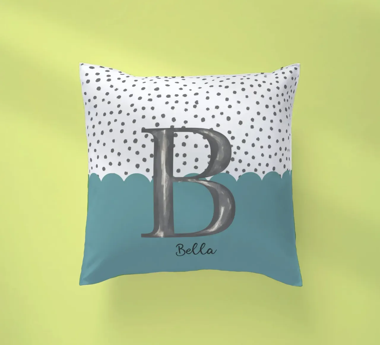 Make It Yours – Custom Name, Quote & Background Art decorative cushion by Doodle Dreams Art