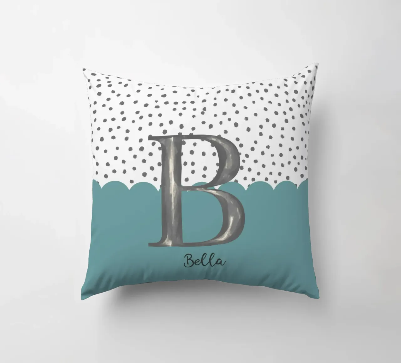 Make It Yours – Custom Name, Quote & Background Art decorative cushion by Doodle Dreams Art