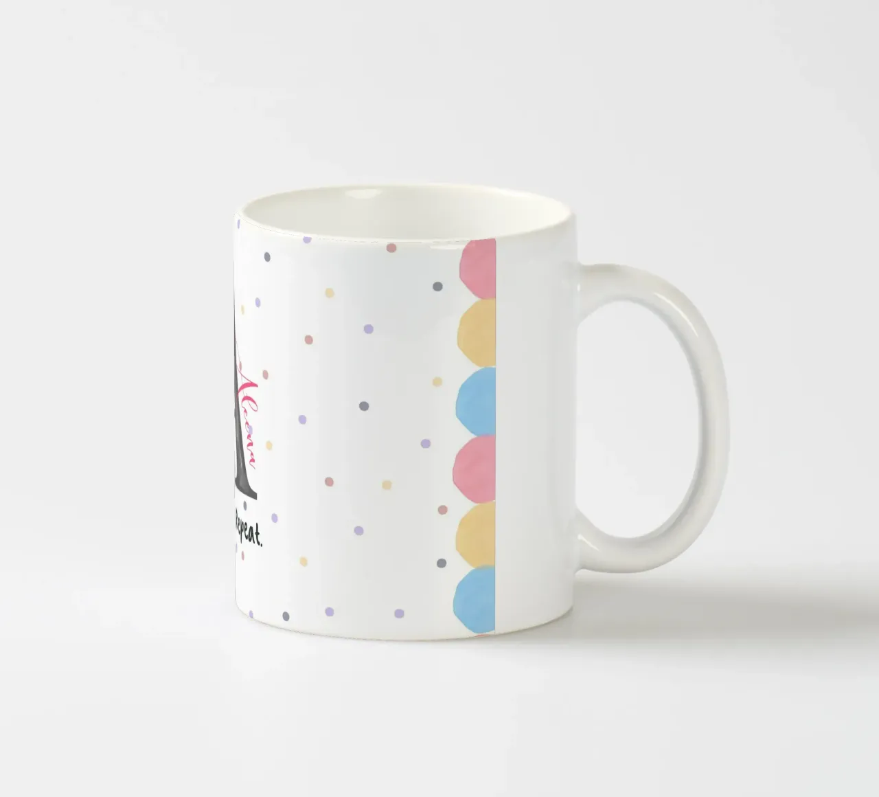 Make It Yours – Custom Name, Quote & Background Art ceramic mug by Doodle Dreams Art