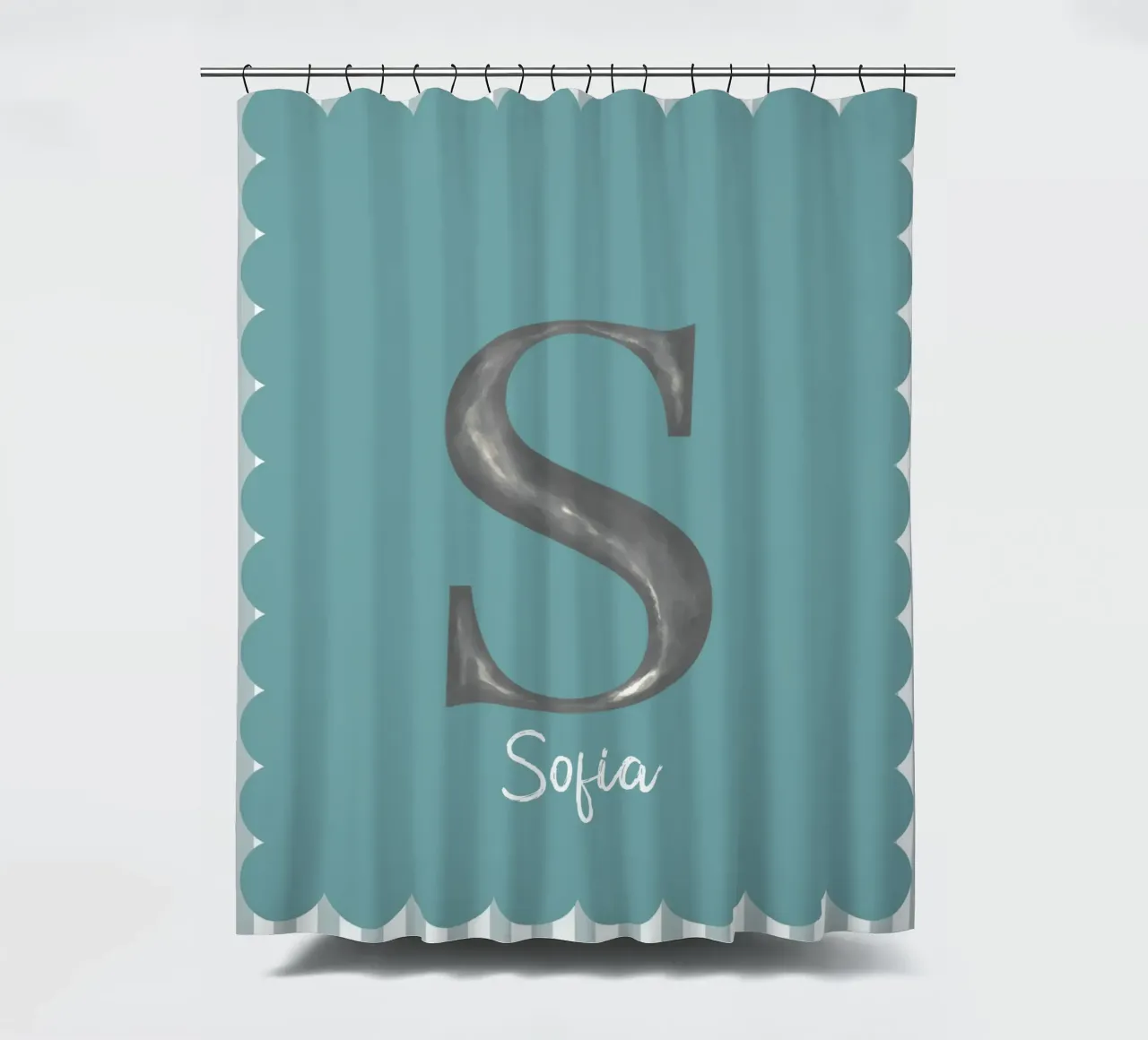 Make It Yours – Custom Name, Quote & Background Art shower curtain by Doodle Dreams Art