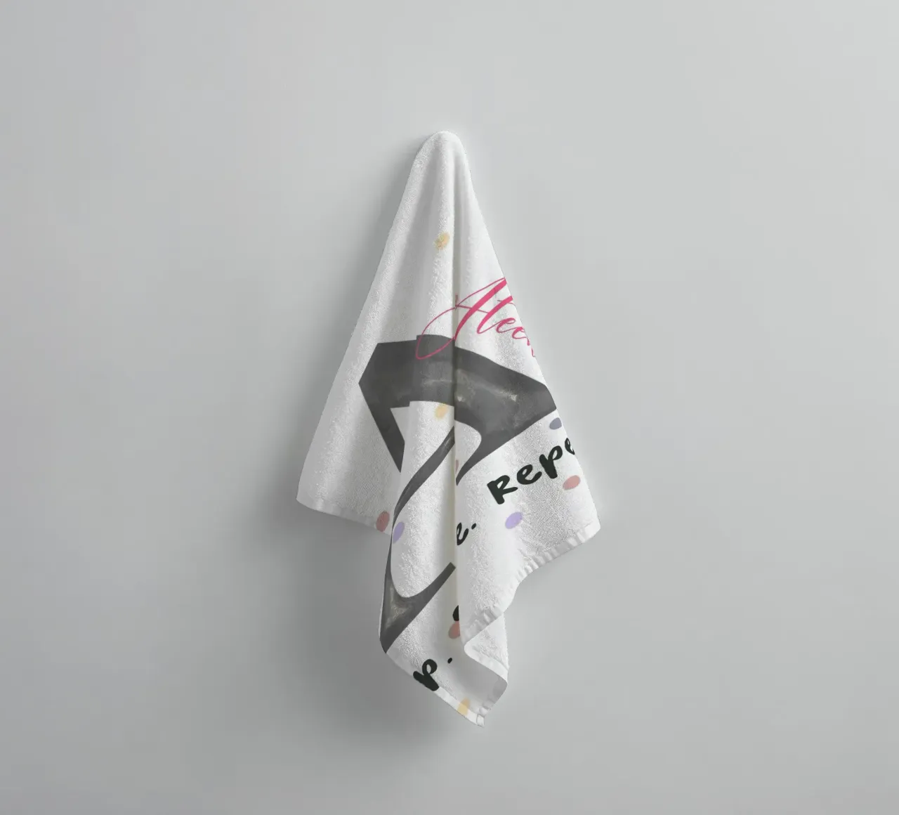 Make It Yours – Custom Name, Quote & Background Art towel by Doodle Dreams Art