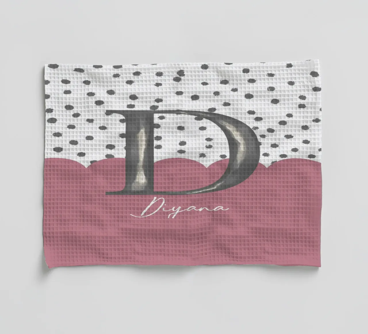Make It Yours – Custom Name, Quote & Background Art tea towel by Doodle Dreams Art