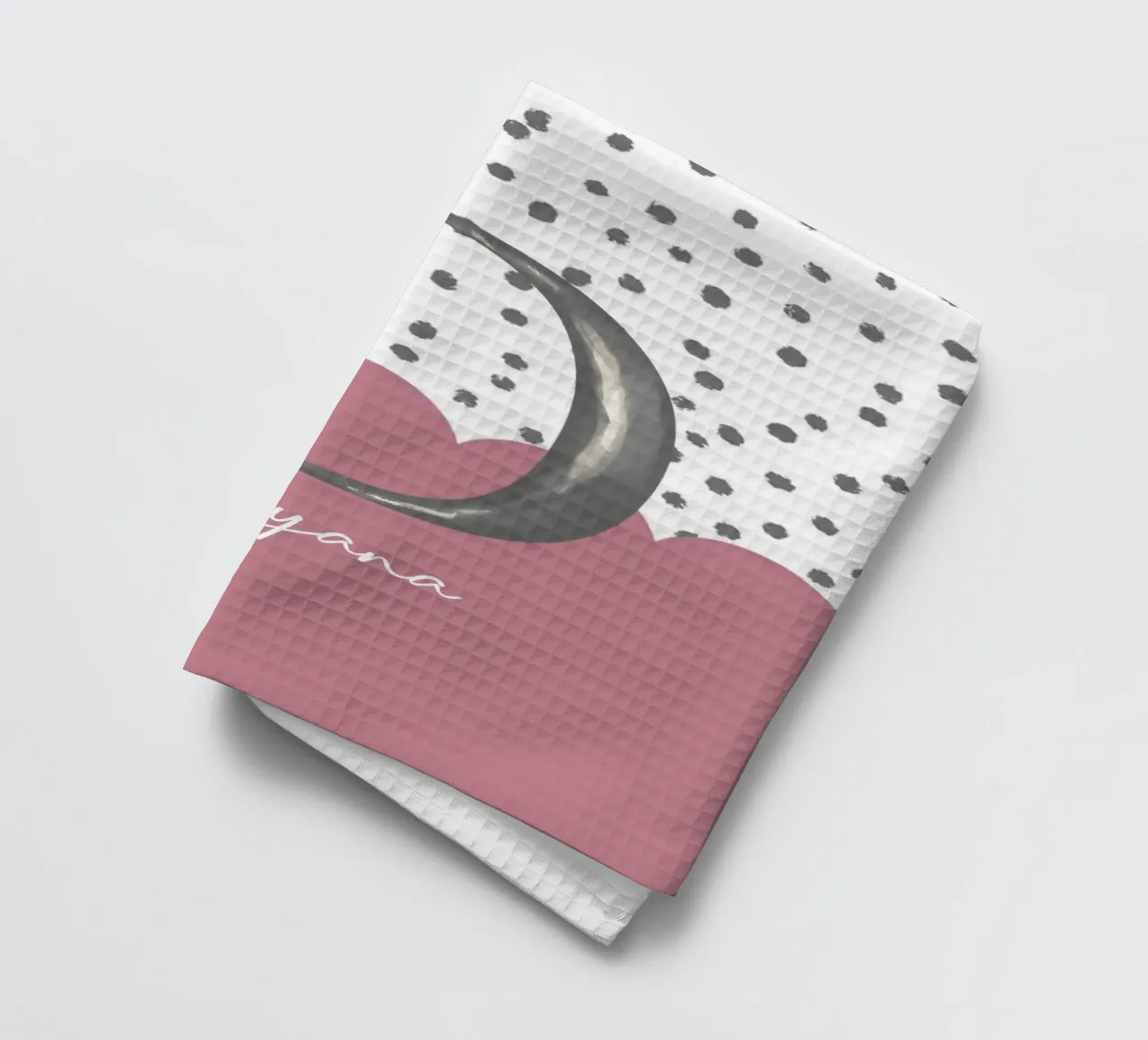 Make It Yours – Custom Name, Quote & Background Art tea towel by Doodle Dreams Art