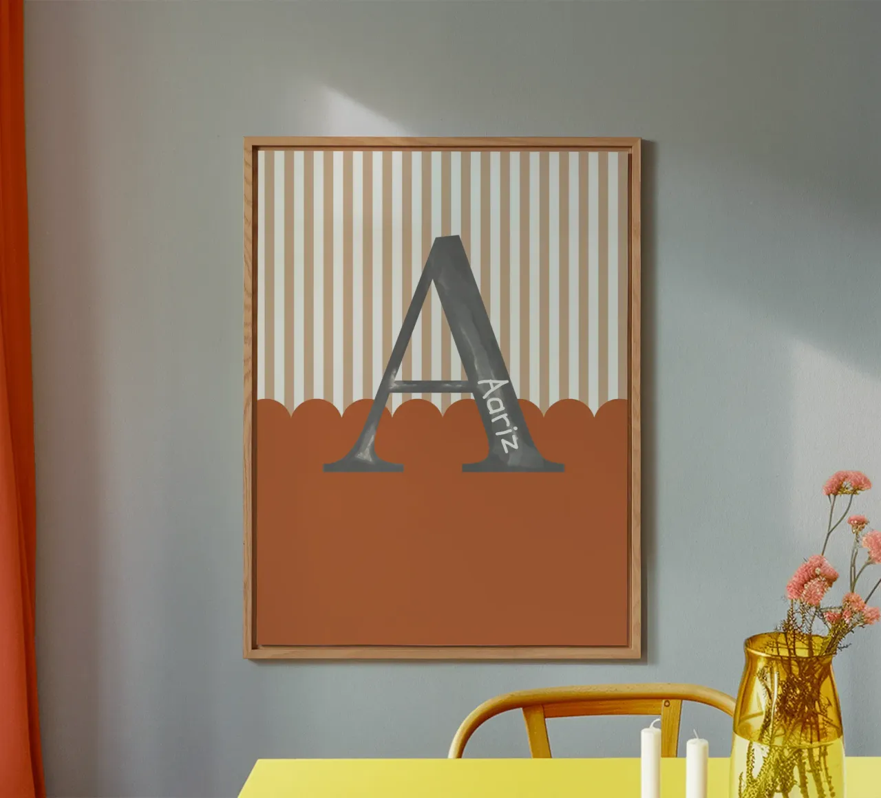 Make It Yours - Individueller Name, Zitat & Hintergrundkunst Alu-Dibond von Doodle Dreams Art