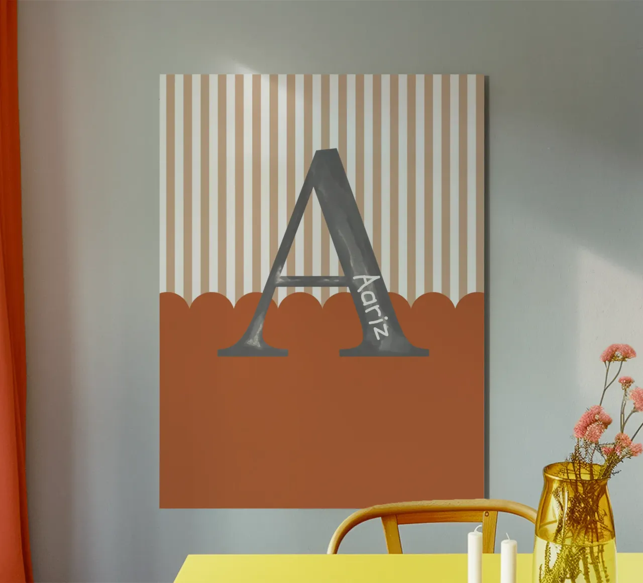 Make It Yours - Individueller Name, Zitat & Hintergrundkunst Alu-Dibond von Doodle Dreams Art