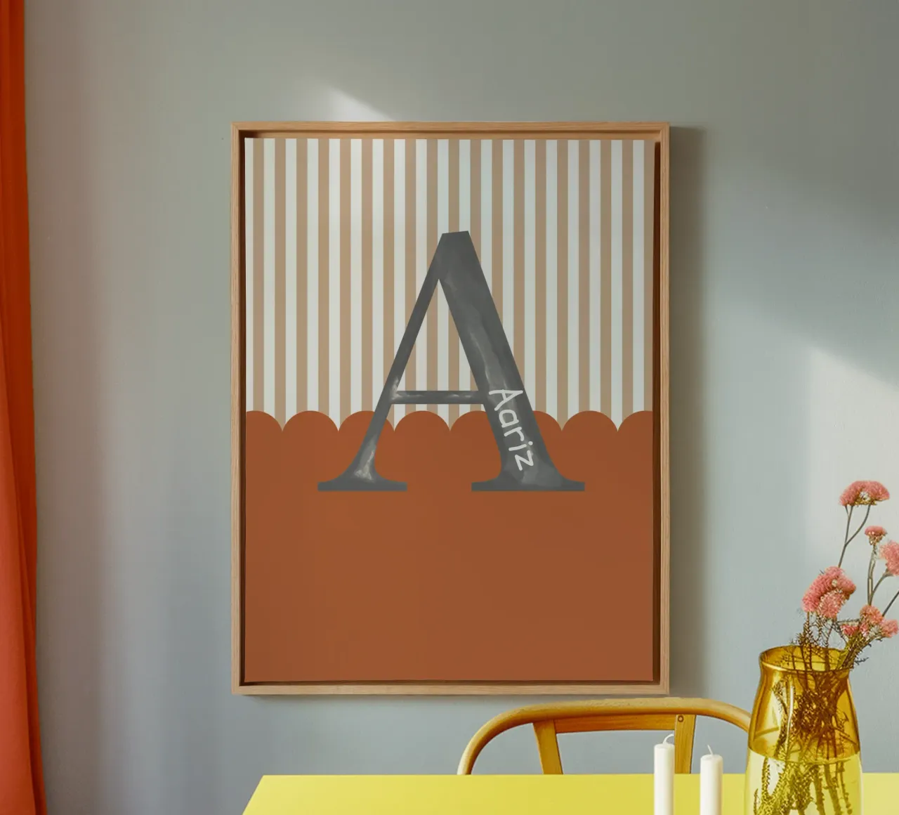 Make It Yours - Individueller Name, Zitat & Hintergrundkunst Leinwand von Doodle Dreams Art