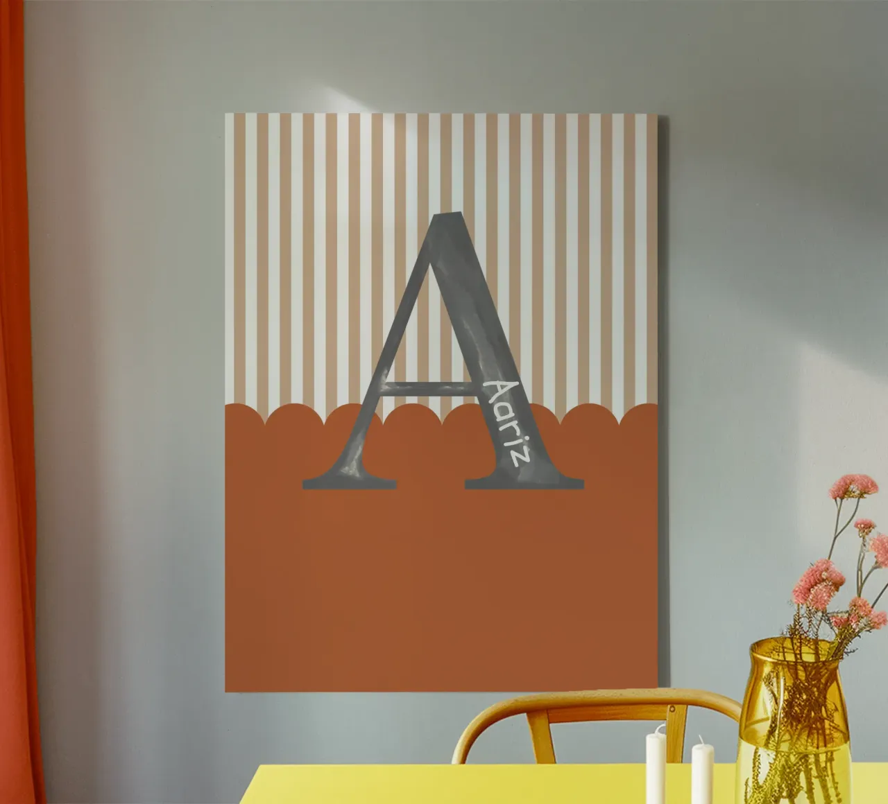 Make It Yours - Individueller Name, Zitat & Hintergrundkunst Leinwand von Doodle Dreams Art