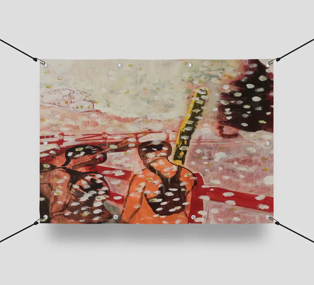 Peter Doig - Strada per Zermatt, 2022 telo in pvc da Milfordpaint