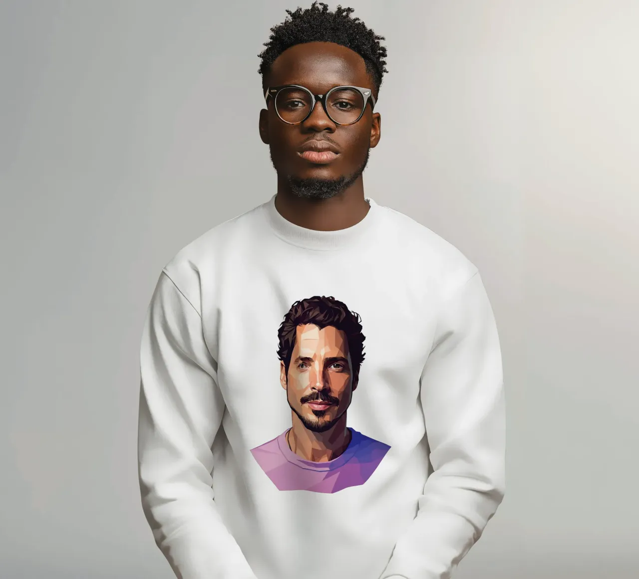 Chris Cornell Low poly felpa da Low Profile