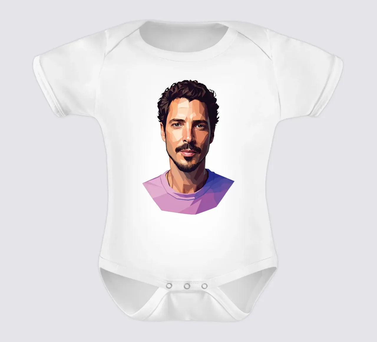 Chris Cornell Low poly body neonato maniche corte da Low Profile