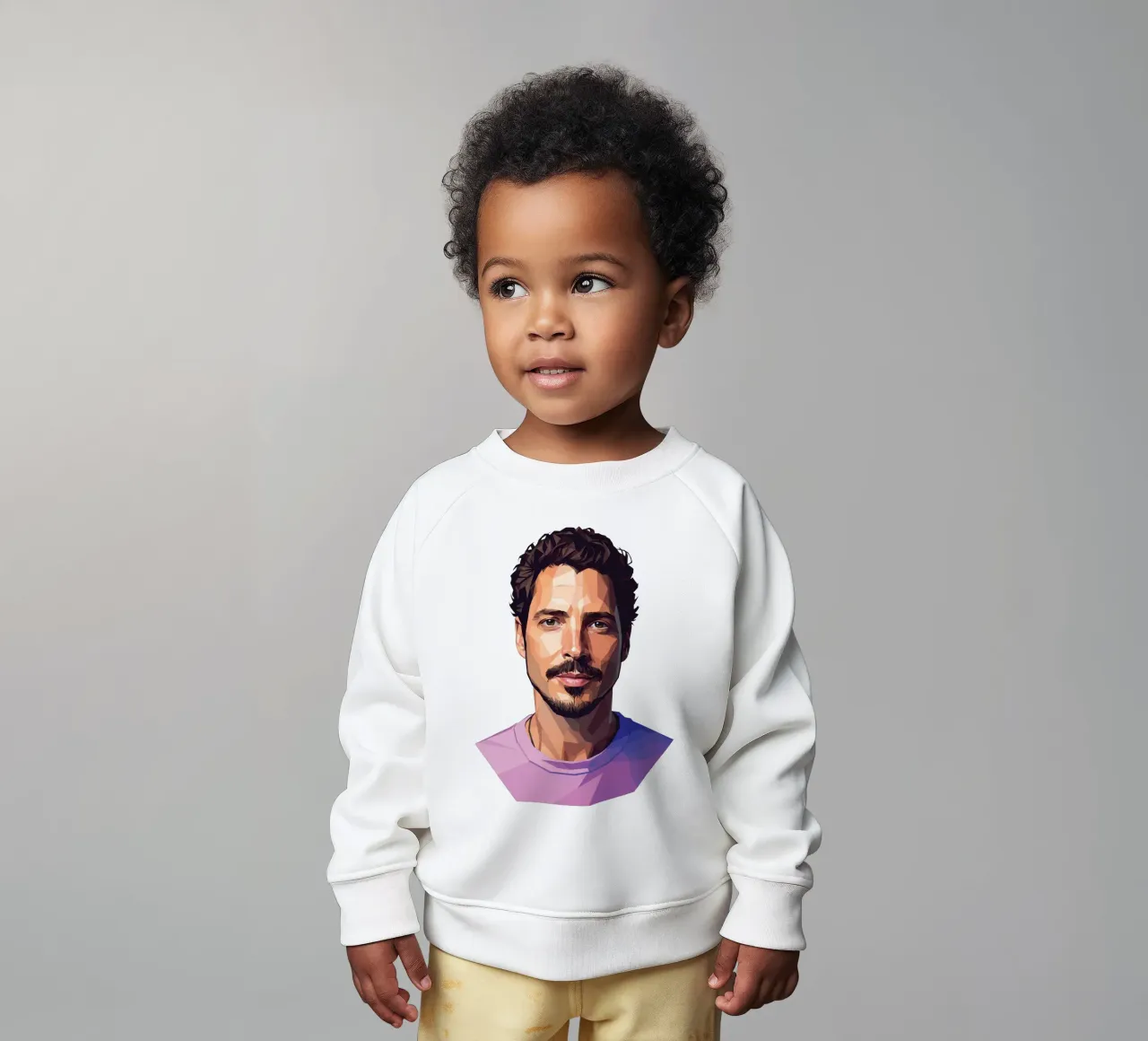 Chris Cornell Low poly felpa neonato da Low Profile