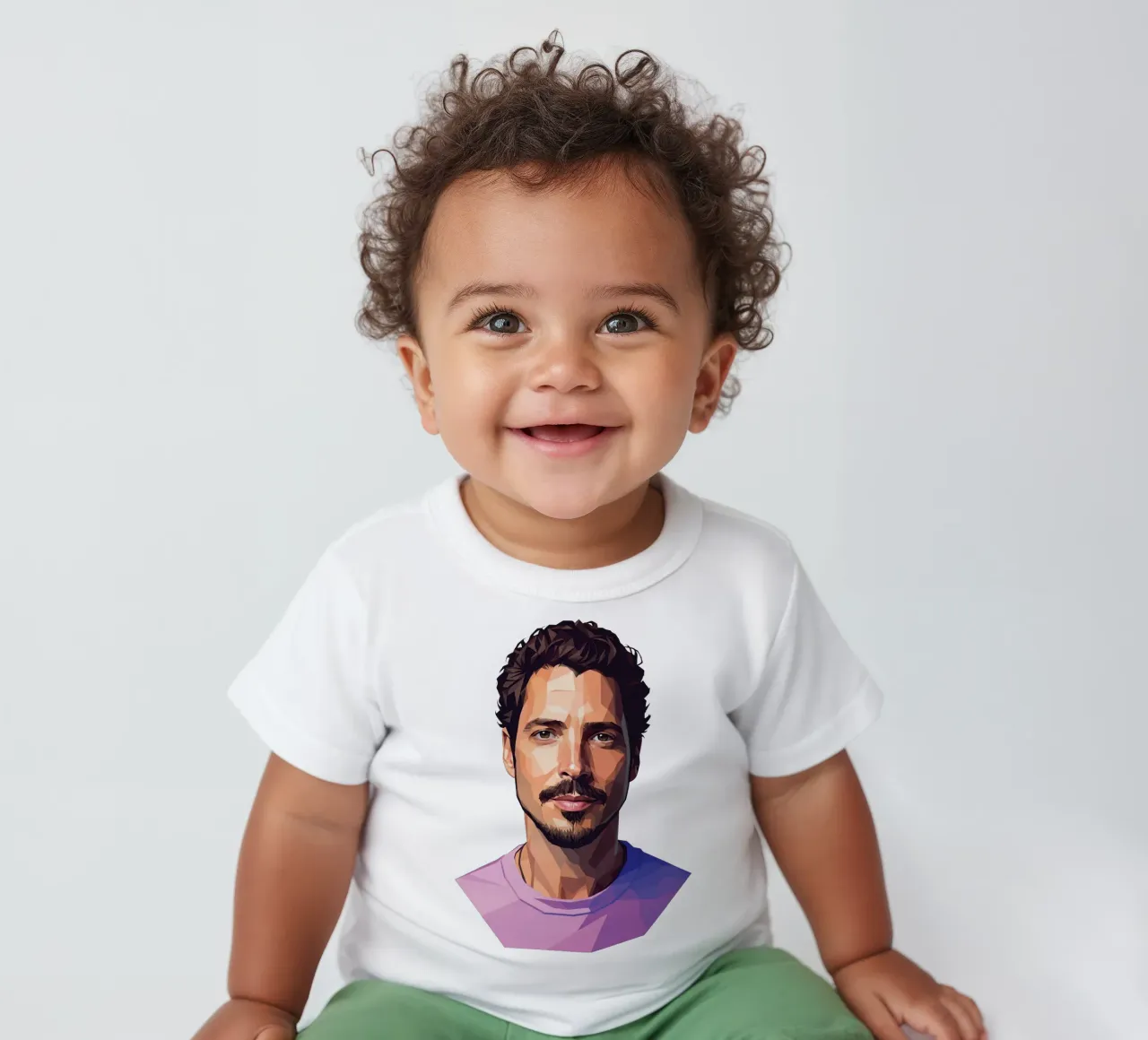 Chris Cornell Low poly maglietta neonato da Low Profile