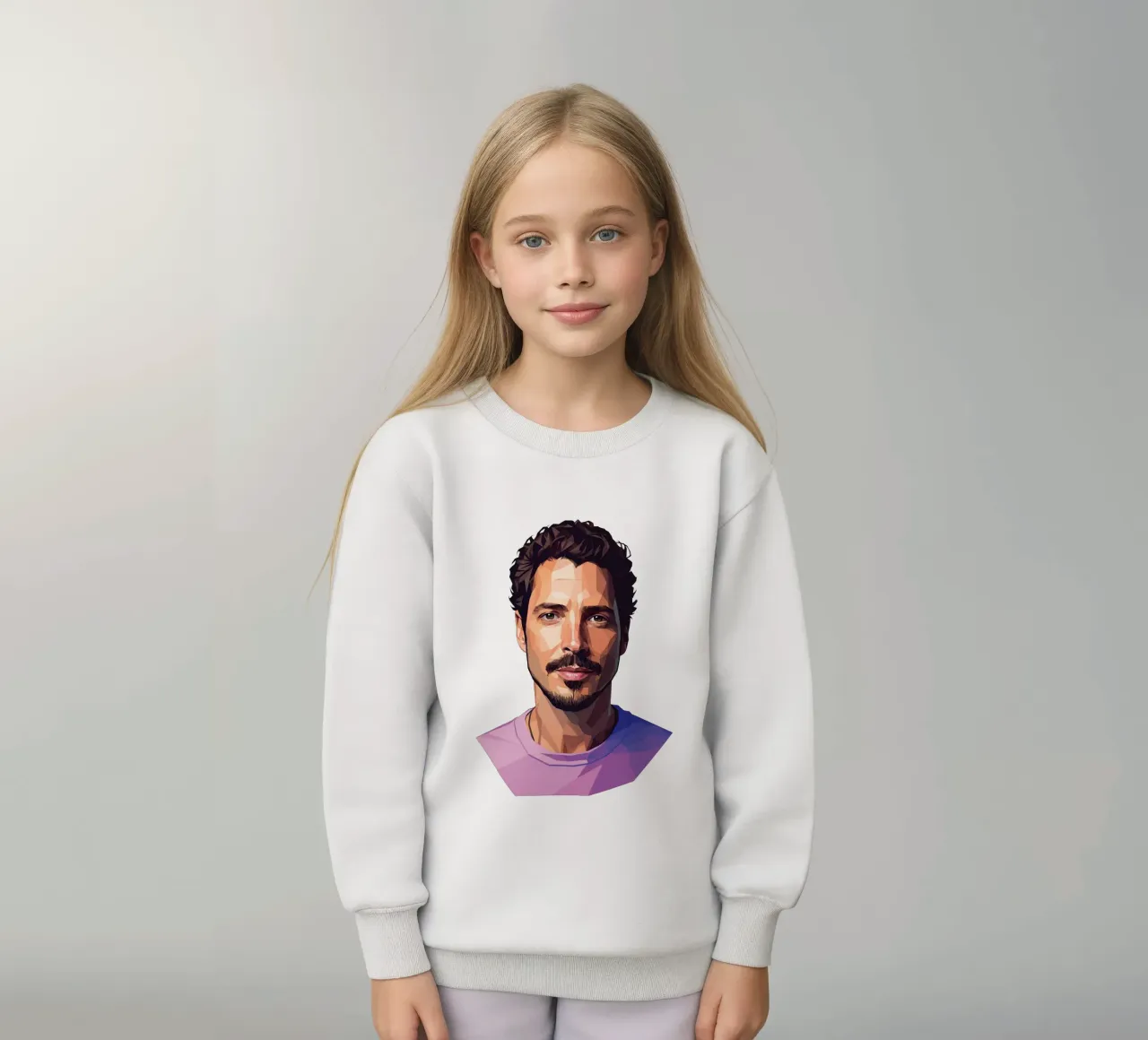 Chris Cornell Low poly felpa bambino da Low Profile