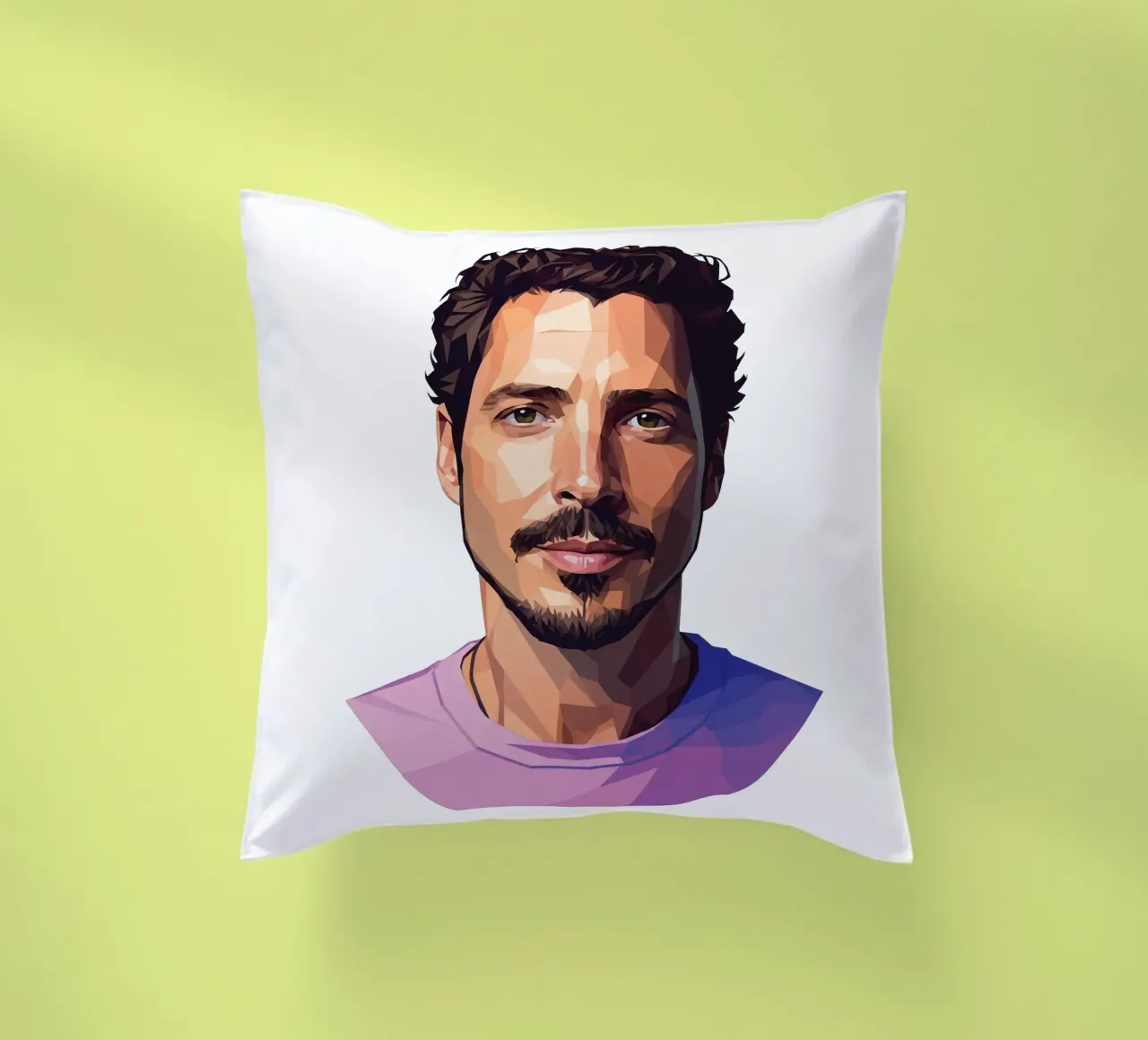 Chris Cornell Low poly cuscino da Low Profile