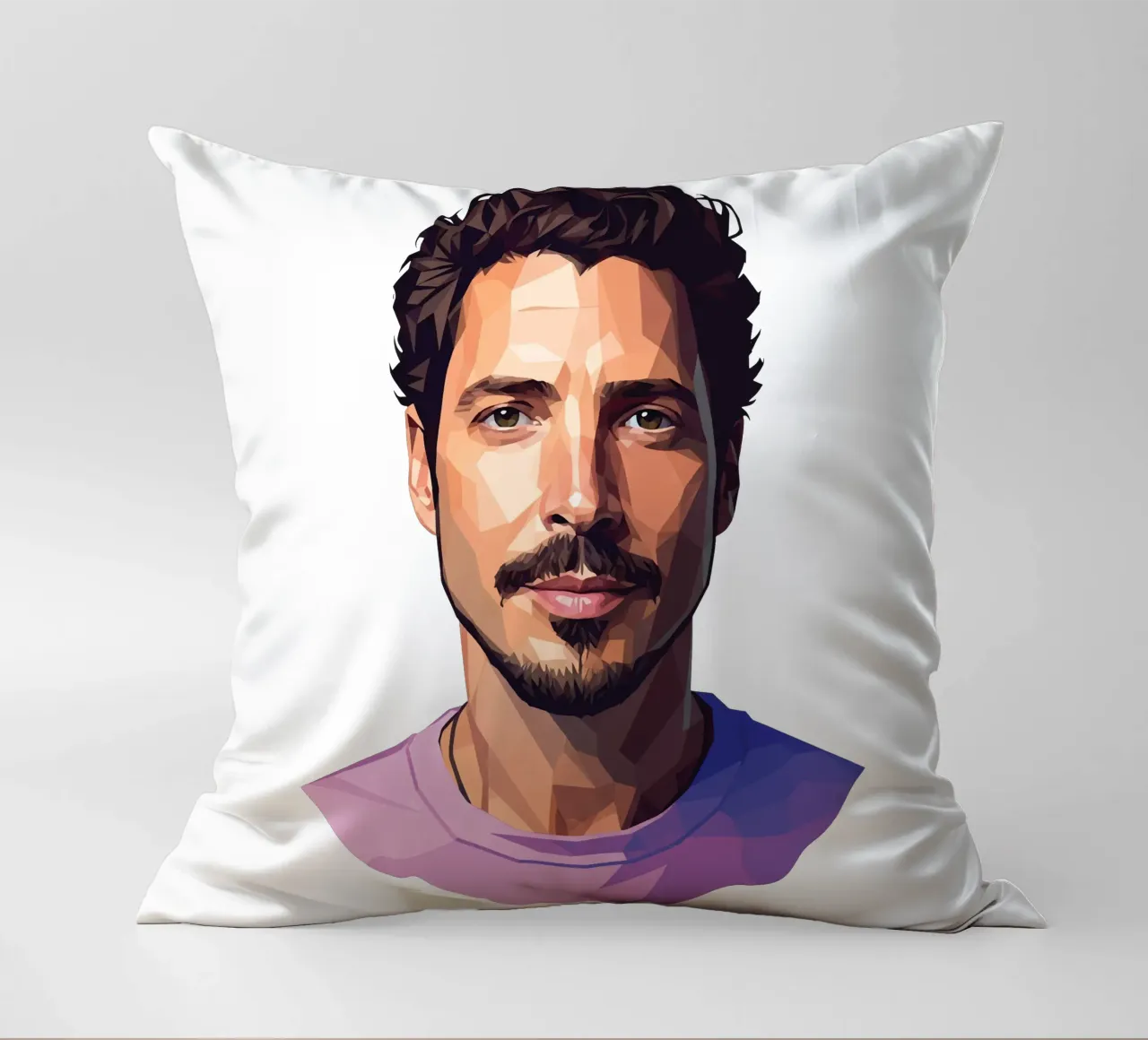 Chris Cornell Low poly cuscino da Low Profile