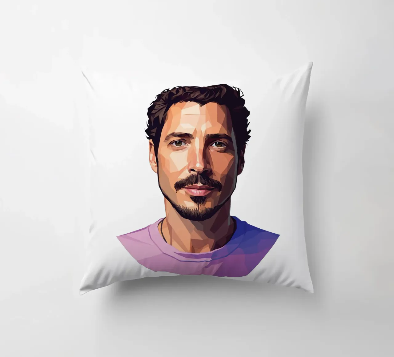 Chris Cornell Low poly cuscino da Low Profile