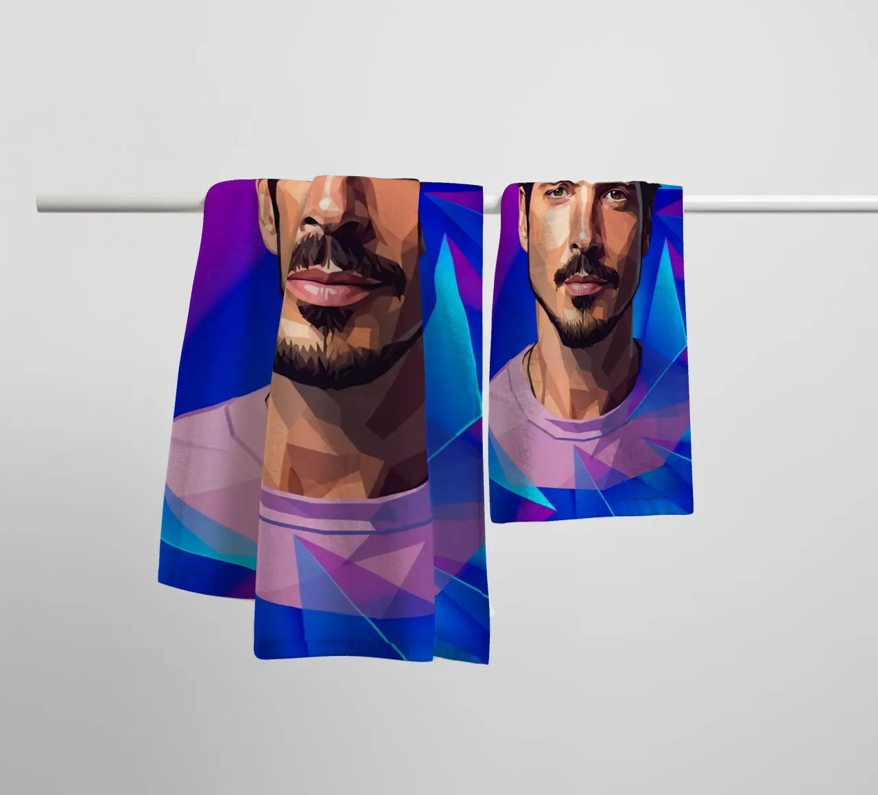 Chris Cornell Low poly asciugamano da bagno da Low Profile