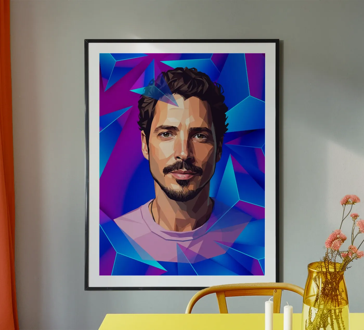 Chris Cornell Low poly poster da Low Profile