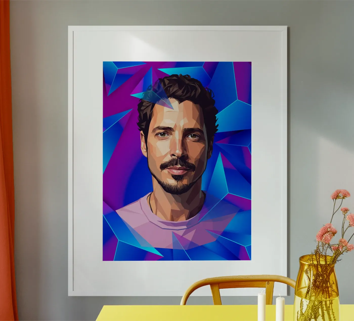 Chris Cornell Low poly poster da Low Profile