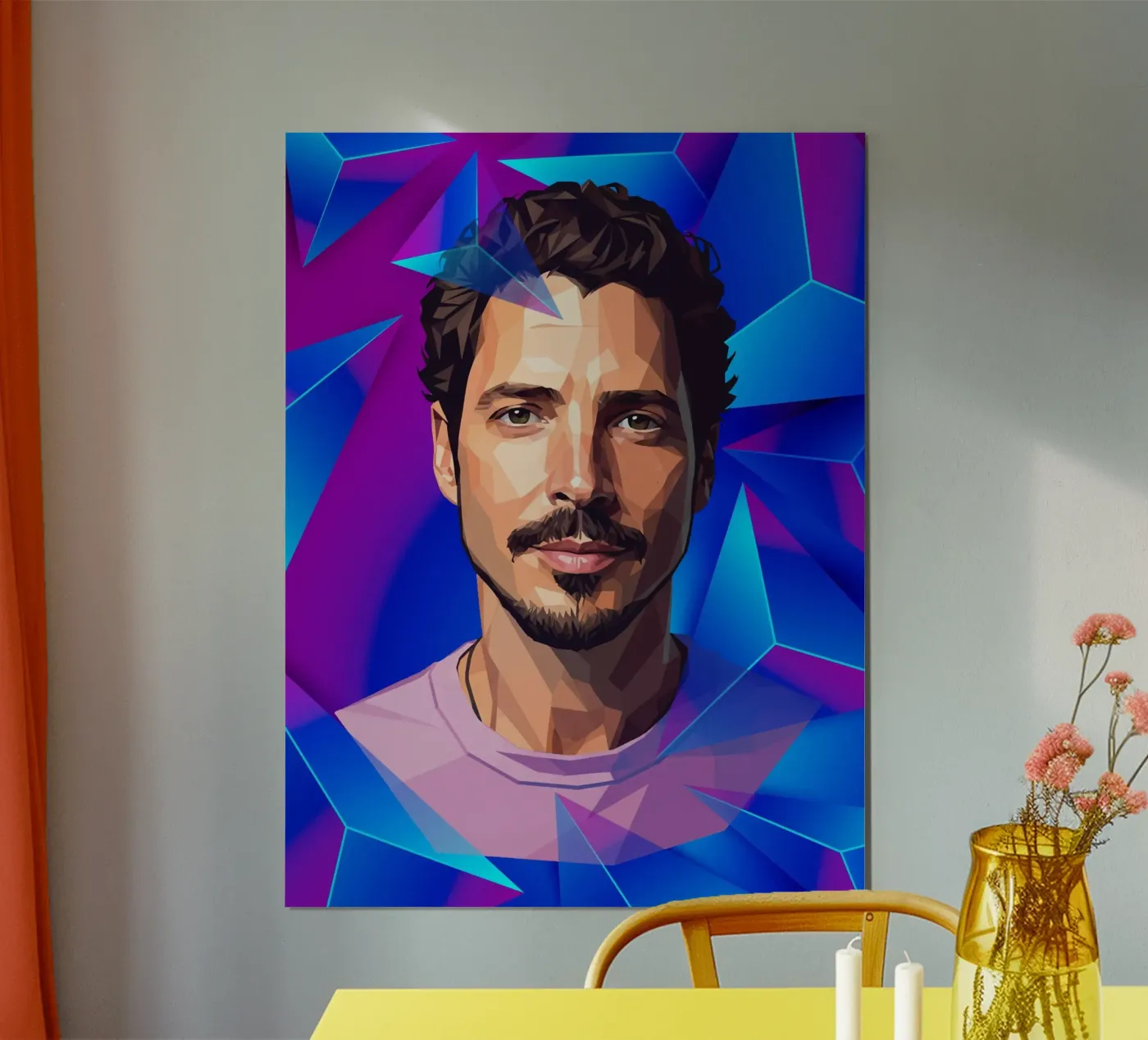 Chris Cornell Low poly poster da Low Profile