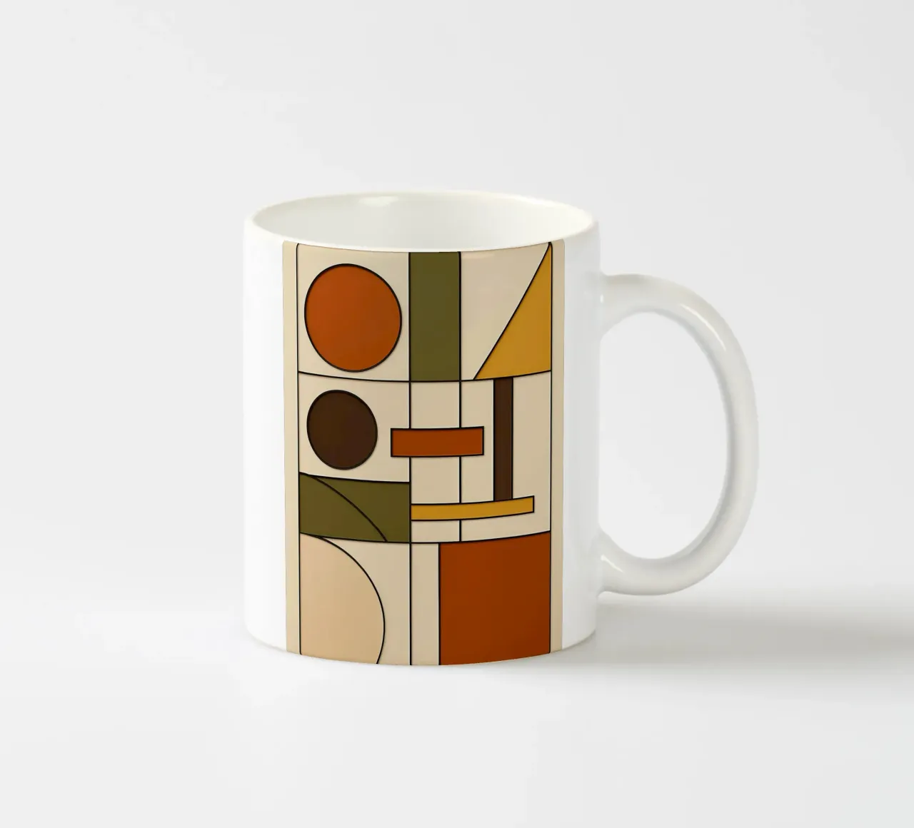 Bauhaus astratto di metà secolo tazza in ceramica da ARTOMATIC