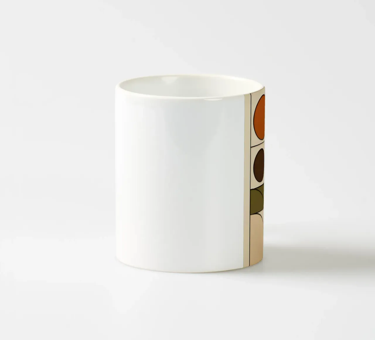 Bauhaus astratto di metà secolo tazza in ceramica da ARTOMATIC