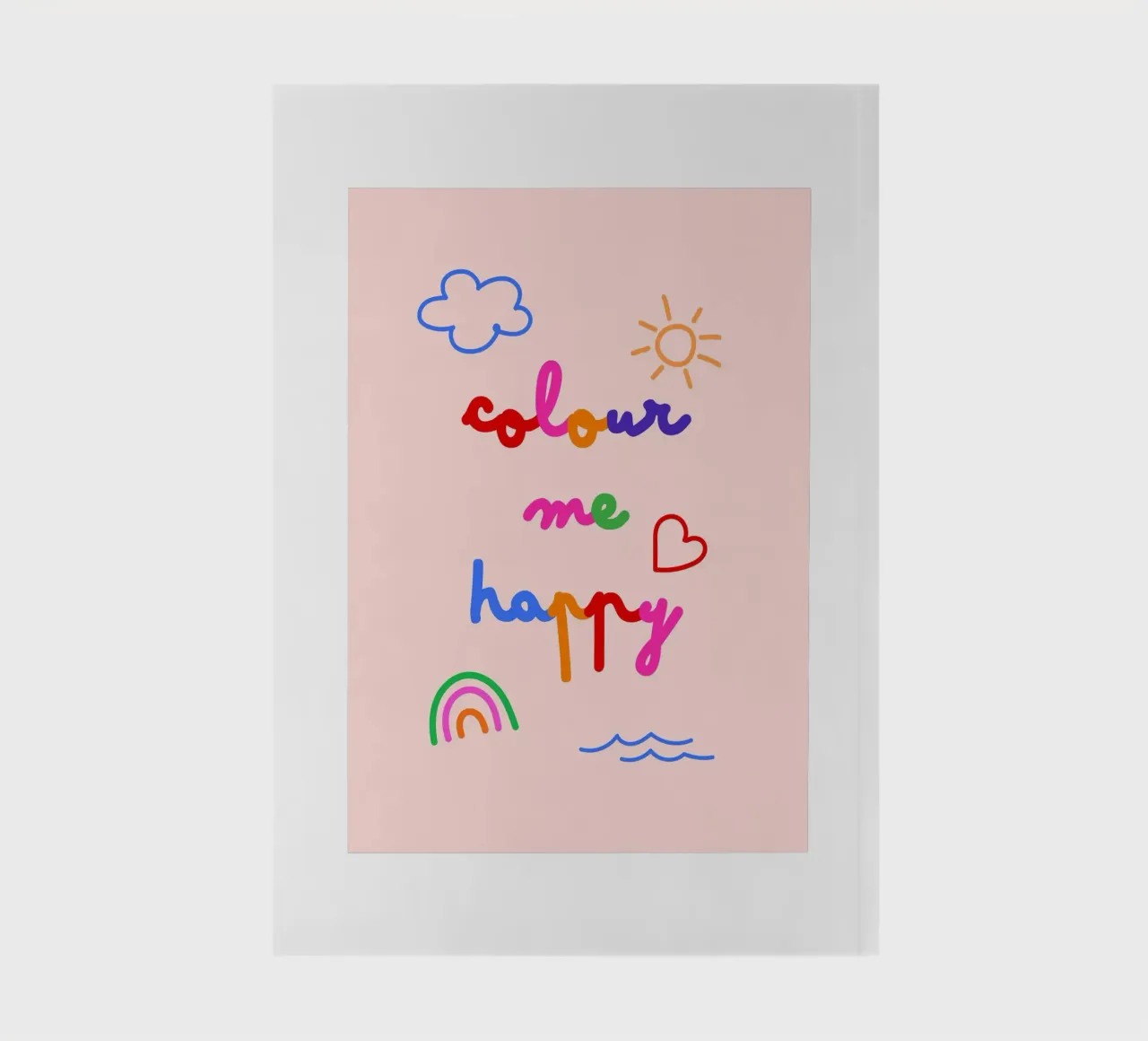 Colour Me Happy • Rainbow Script Typography Art for Kids notebook by Dominique Vari Words