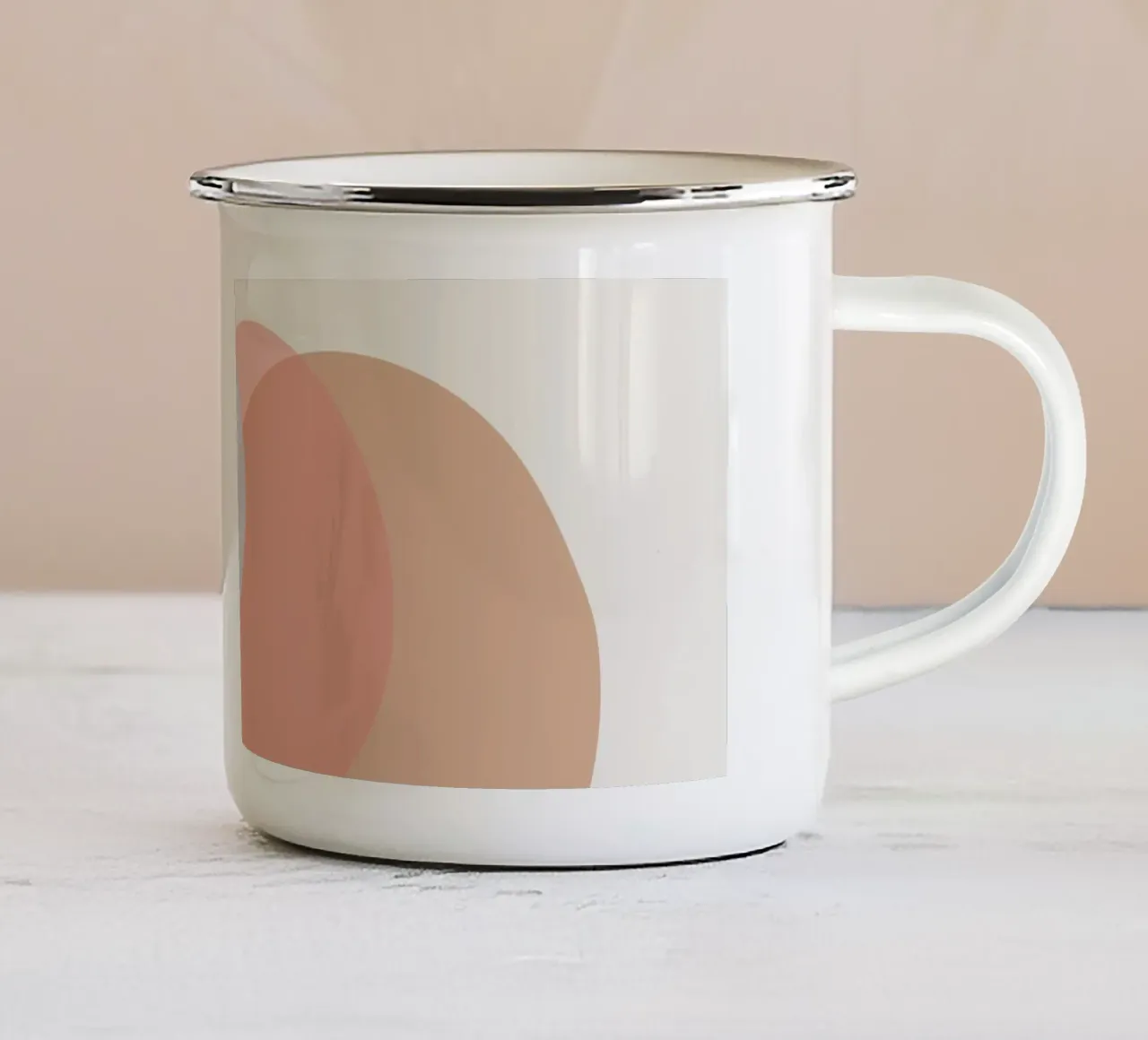Riflettere III tazza in smalto da Rose Beck Art