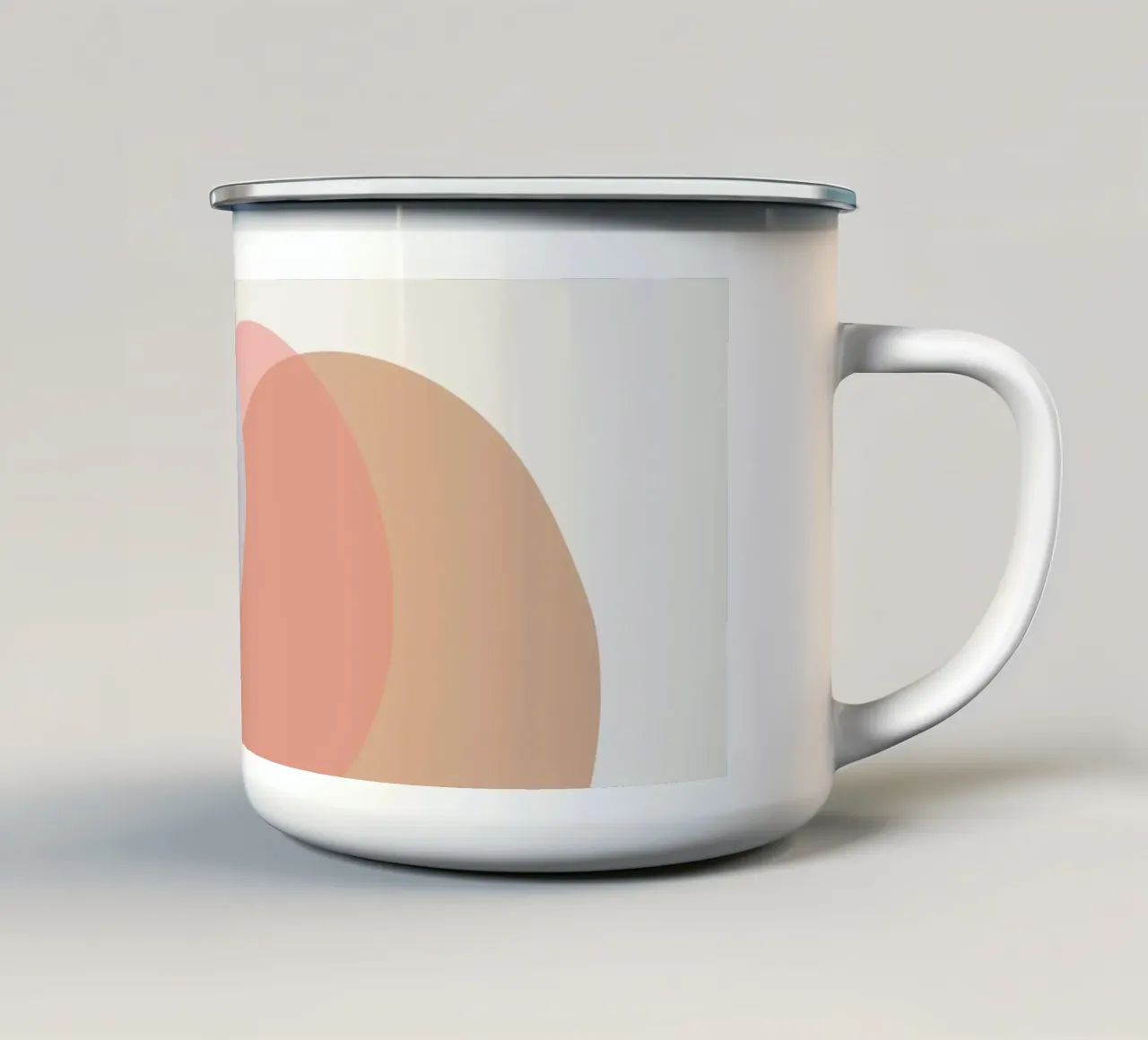 Riflettere III tazza in smalto da Rose Beck Art