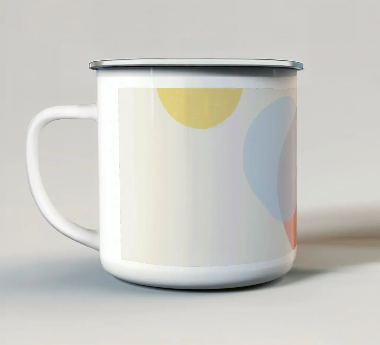 Riflettere III tazza in smalto da Rose Beck Art