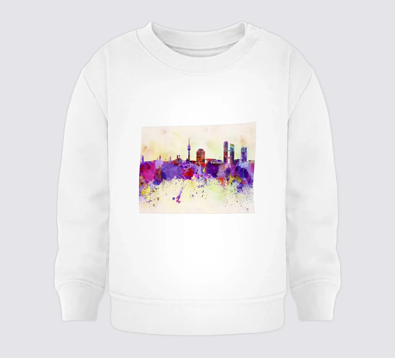 Lo skyline di Monaco felpa neonato da 🎁 NOBELART