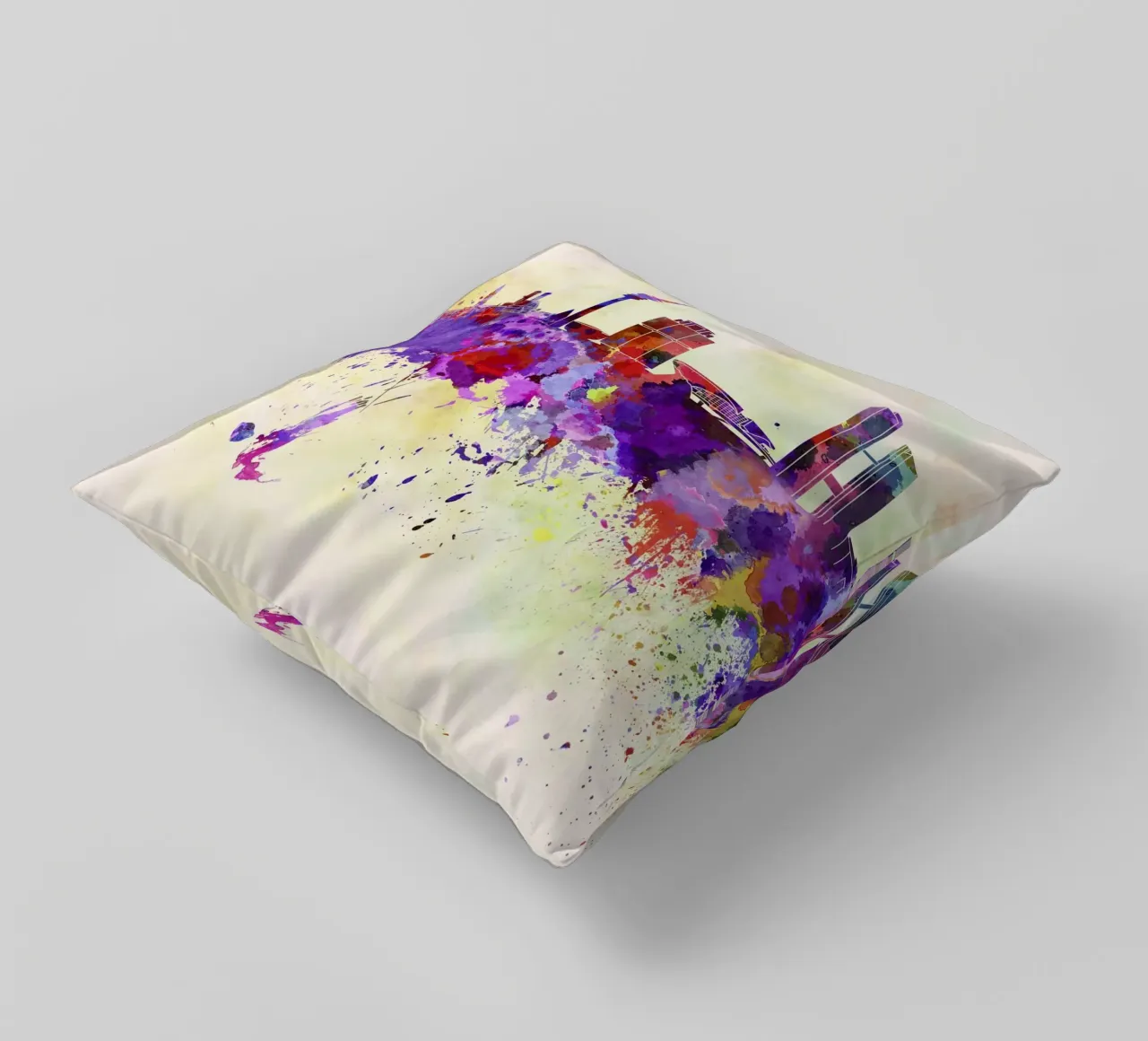 Lo skyline di Monaco cuscino da 🎁 NOBELART