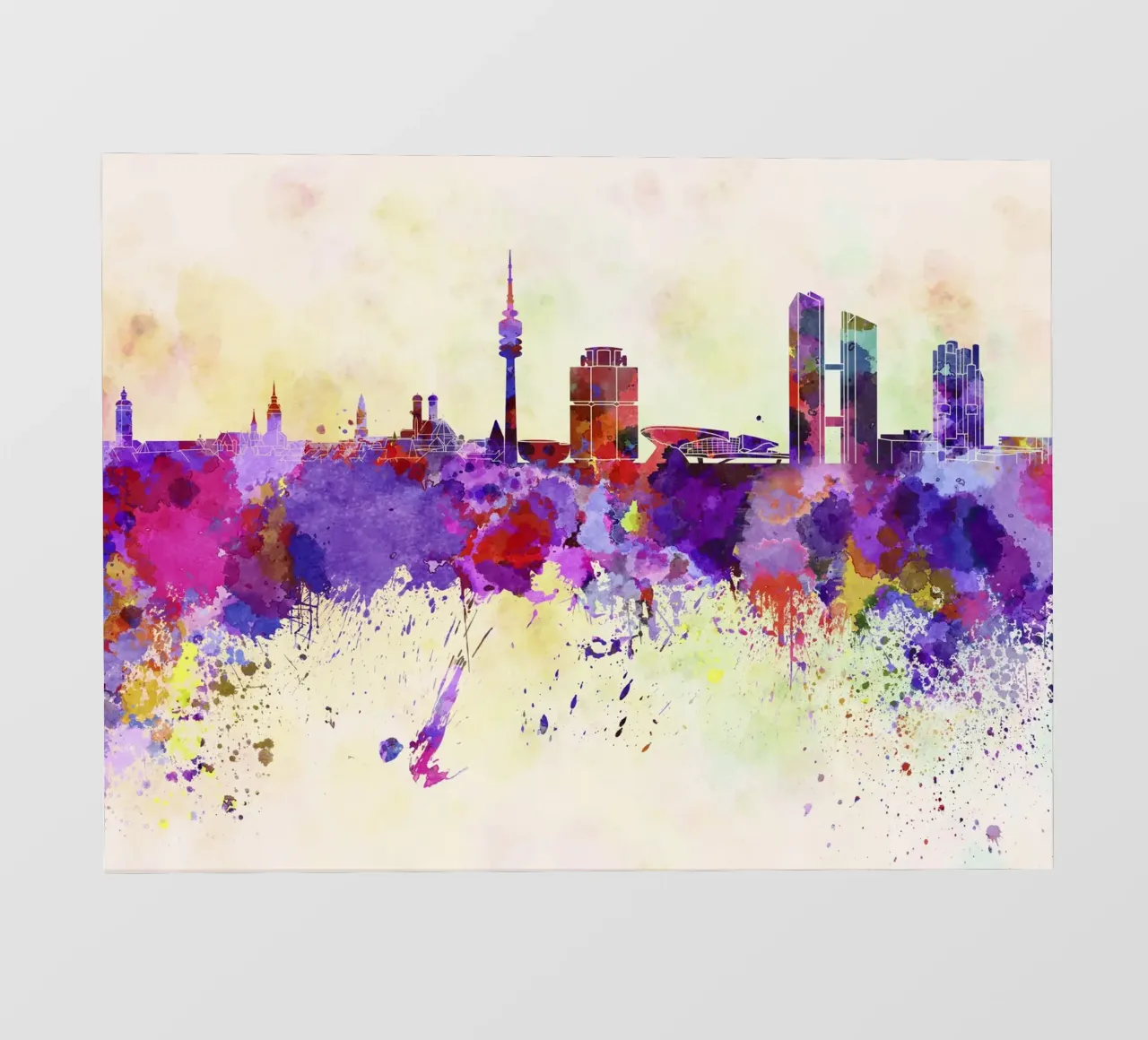 Lo skyline di Monaco pellicola backlit da 🎁 NOBELART