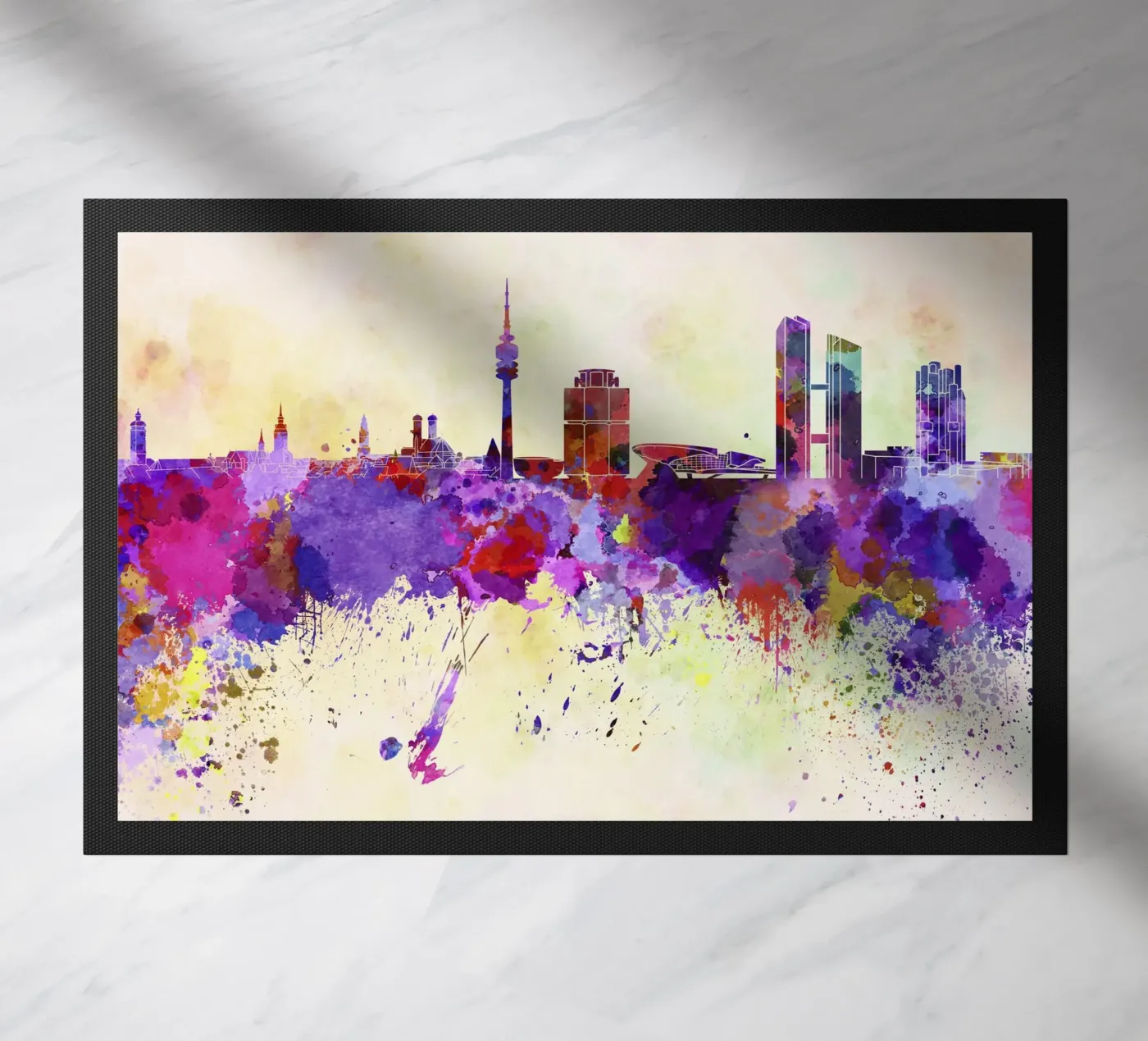 Munich skyline doormat by 🎁 NOBELART