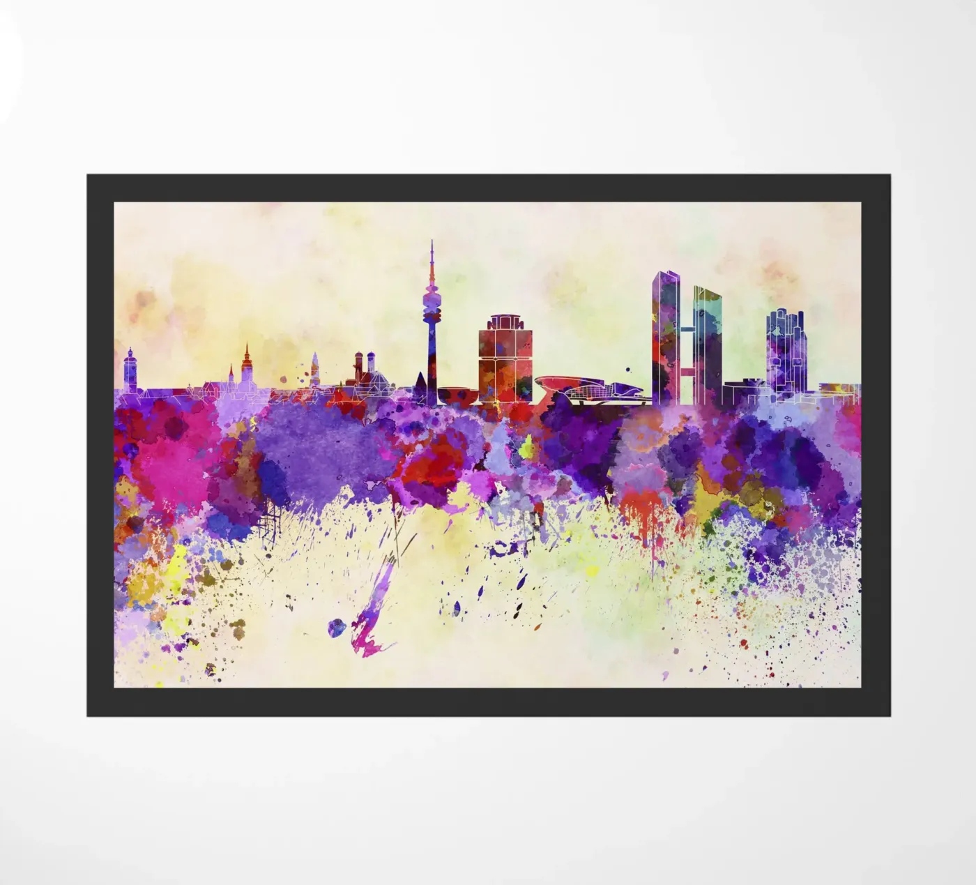 Munich skyline doormat by 🎁 NOBELART