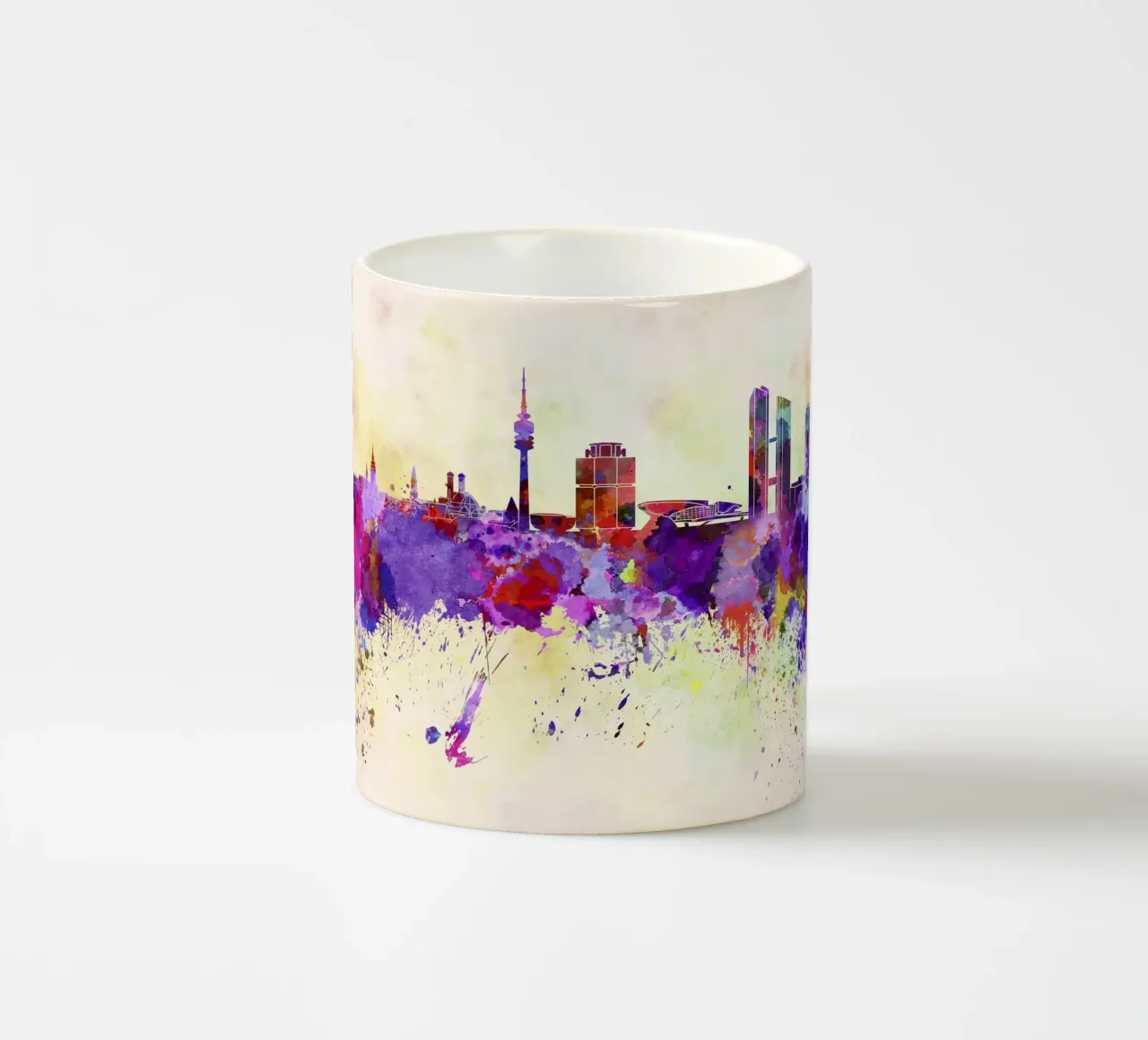 Lo skyline di Monaco tazza in ceramica da 🎁 NOBELART