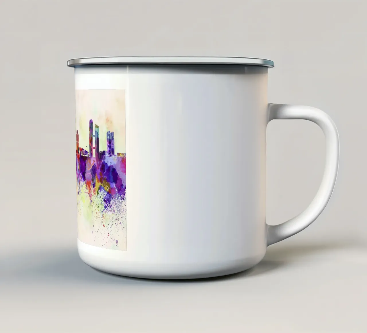 Lo skyline di Monaco tazza in smalto da 🎁 NOBELART